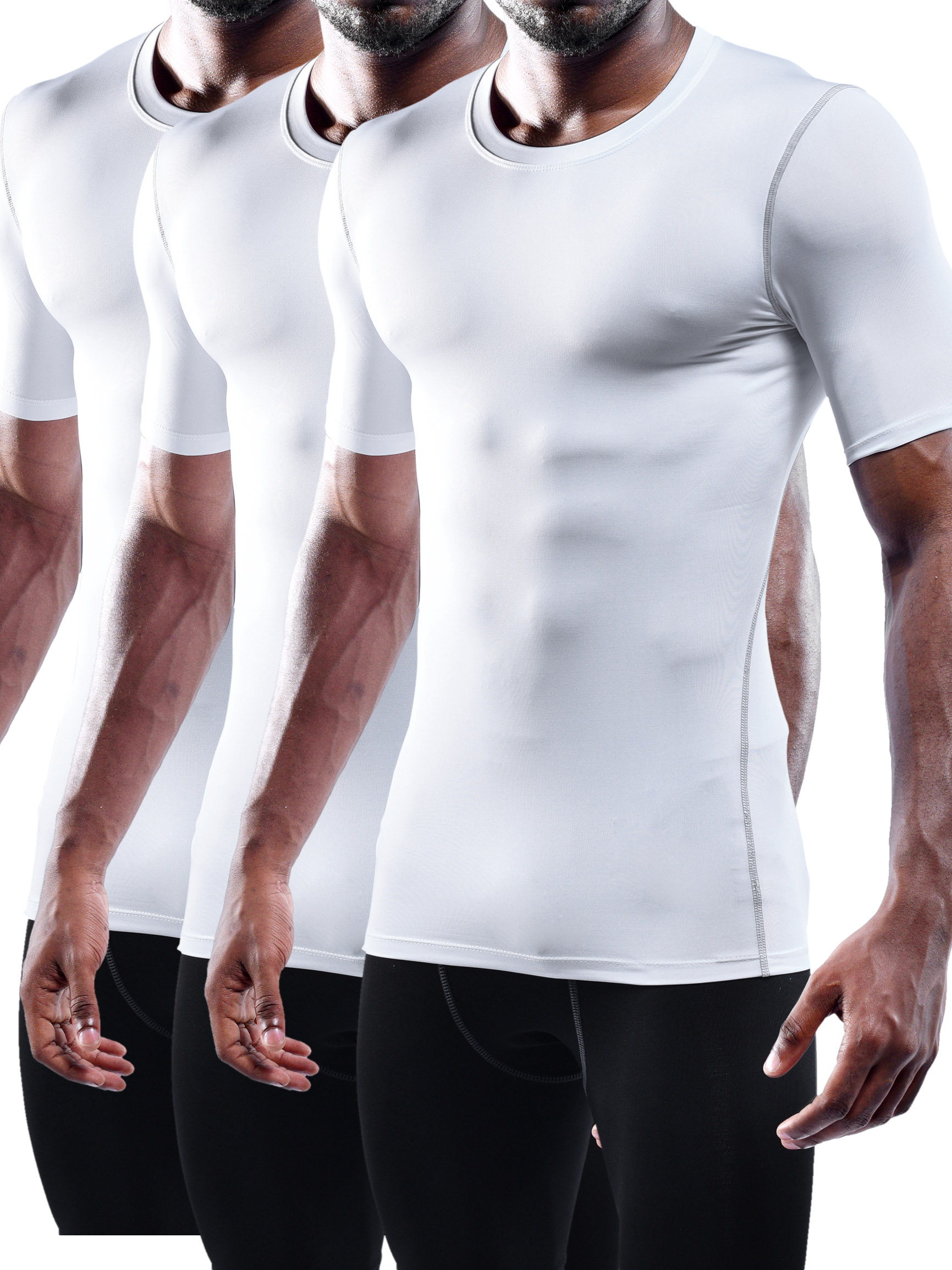 Mens Sports Compression Wear Under Pro Base Layer Short Sleeve T-Shirts