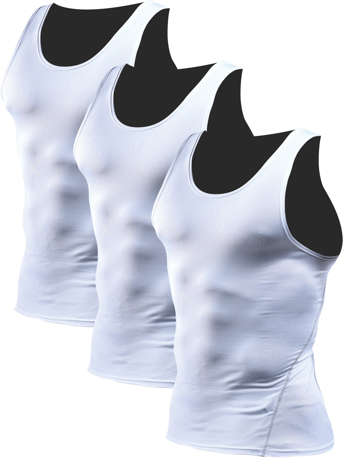 NELEUS Mens Athletic Compression Under Base Layer Sport Tank Top 3 Pack