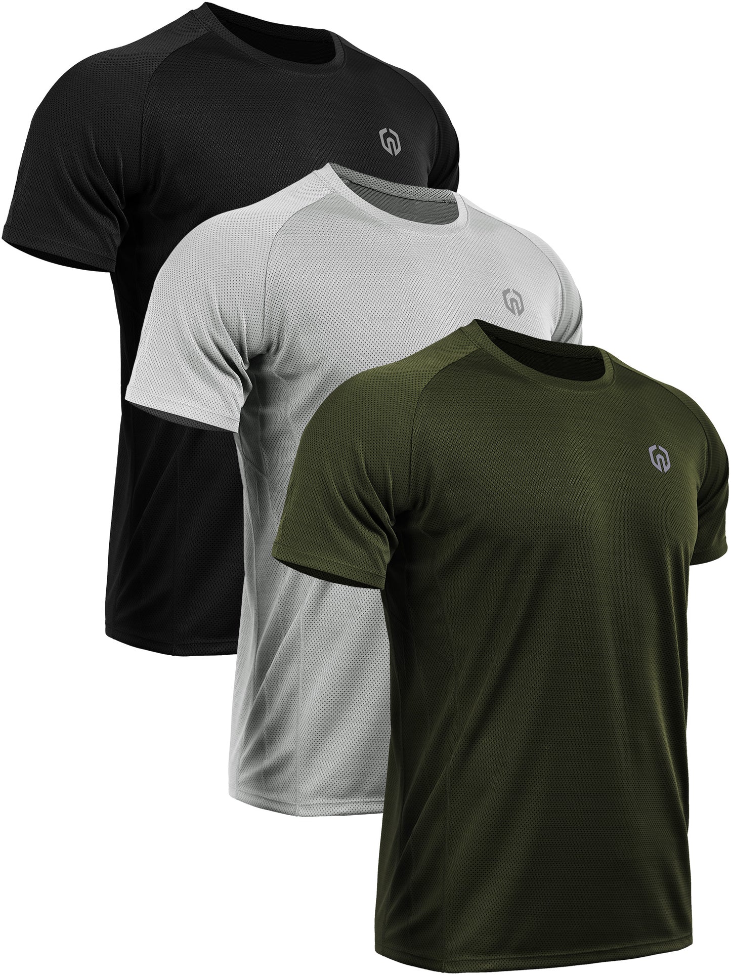 NELEUS Mens Dry Fit Mesh Athletic Shirts 3 Pack