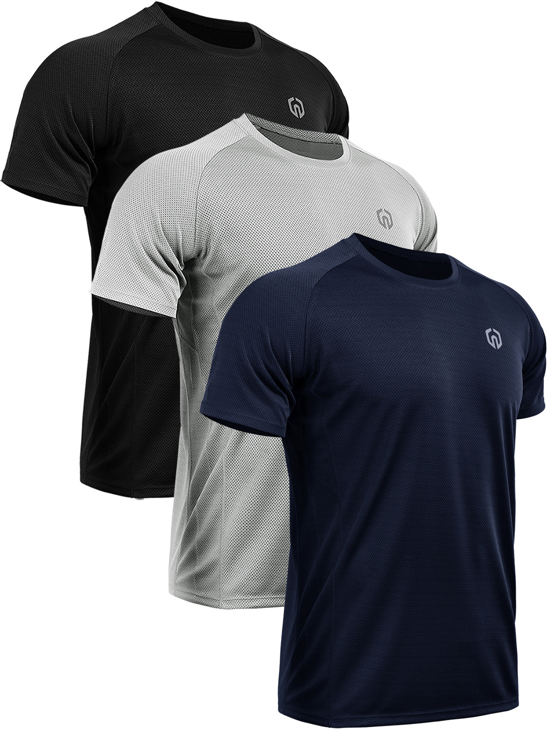NELEUS Mens Dry Fit Mesh Athletic Shirts 3 Pack