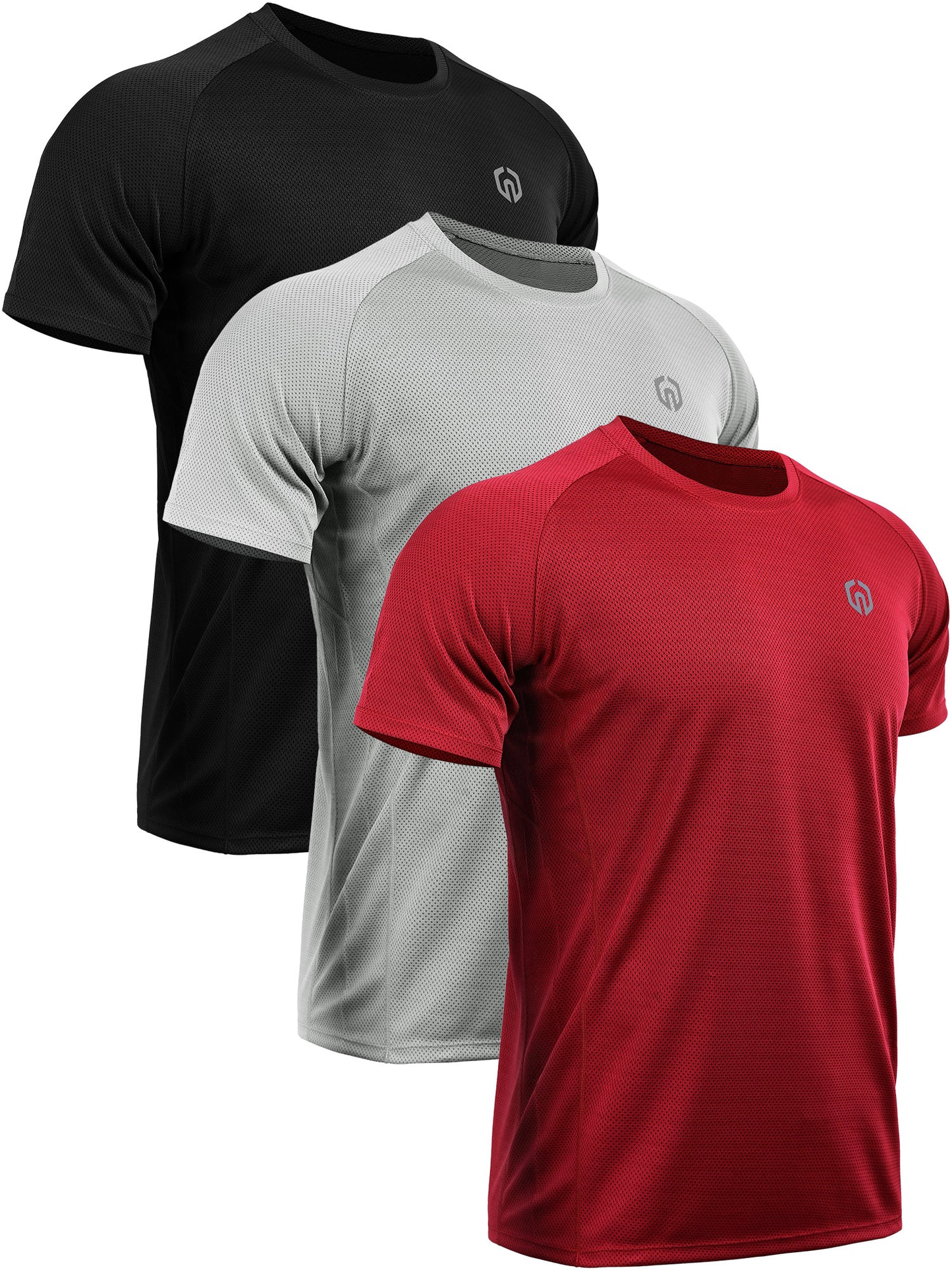 NELEUS Mens Dry Fit Mesh Athletic Shirts 3 Pack