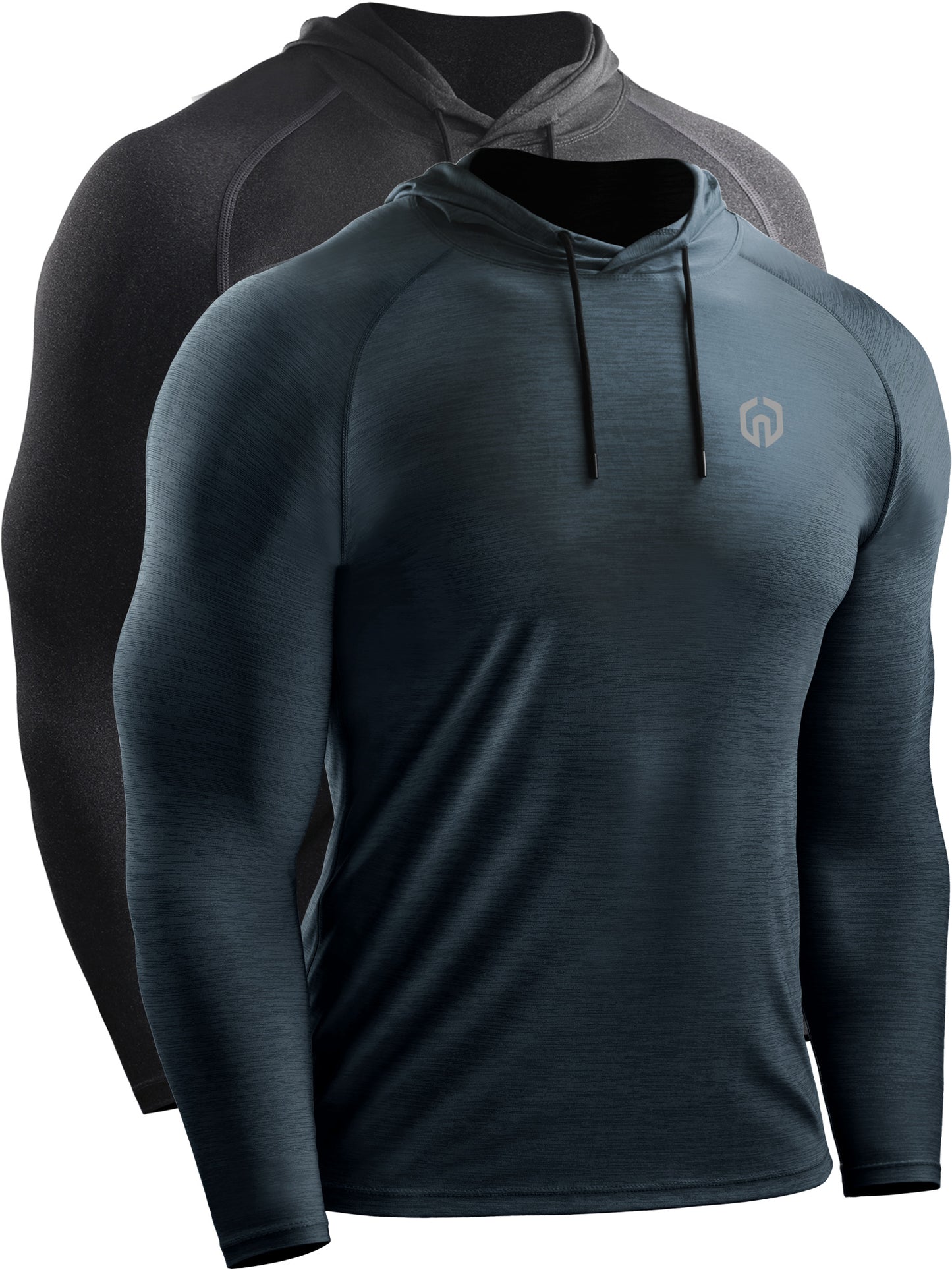 NELEUS Mens Dry Fit Athletic Workout Running Shirts Hoodie Long Sleeve