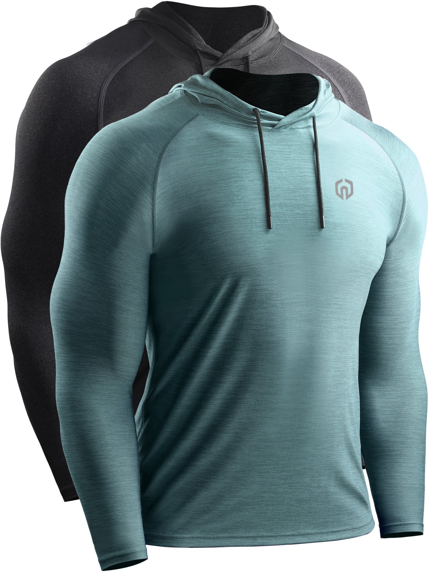 NELEUS Mens Dry Fit Athletic Workout Running Shirts Hoodie Long Sleeve
