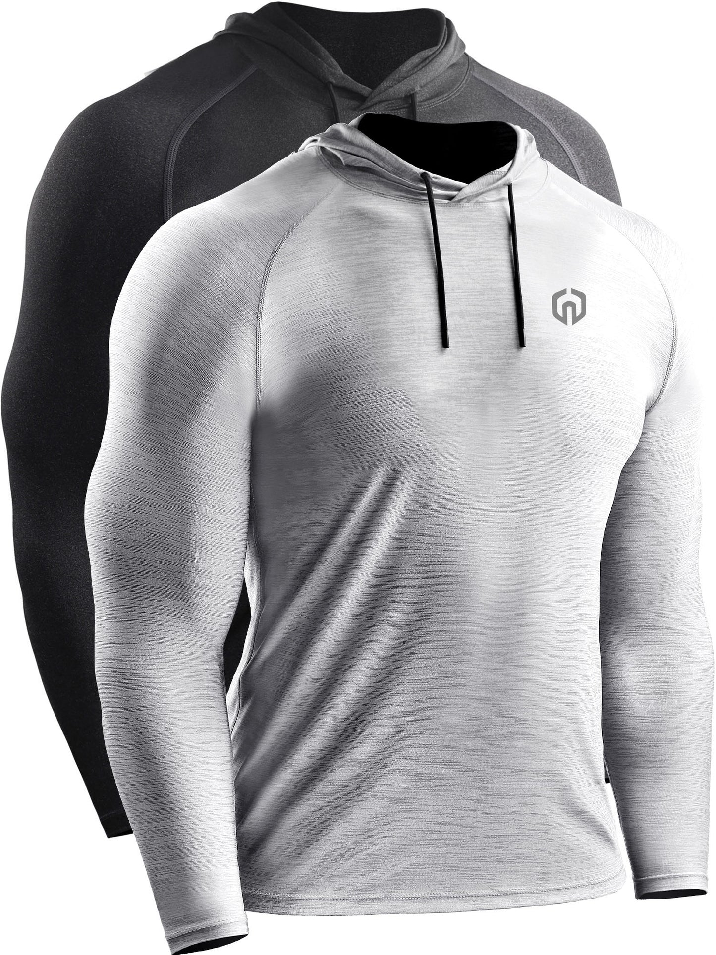 NELEUS Mens Dry Fit Athletic Workout Running Shirts Hoodie Long Sleeve