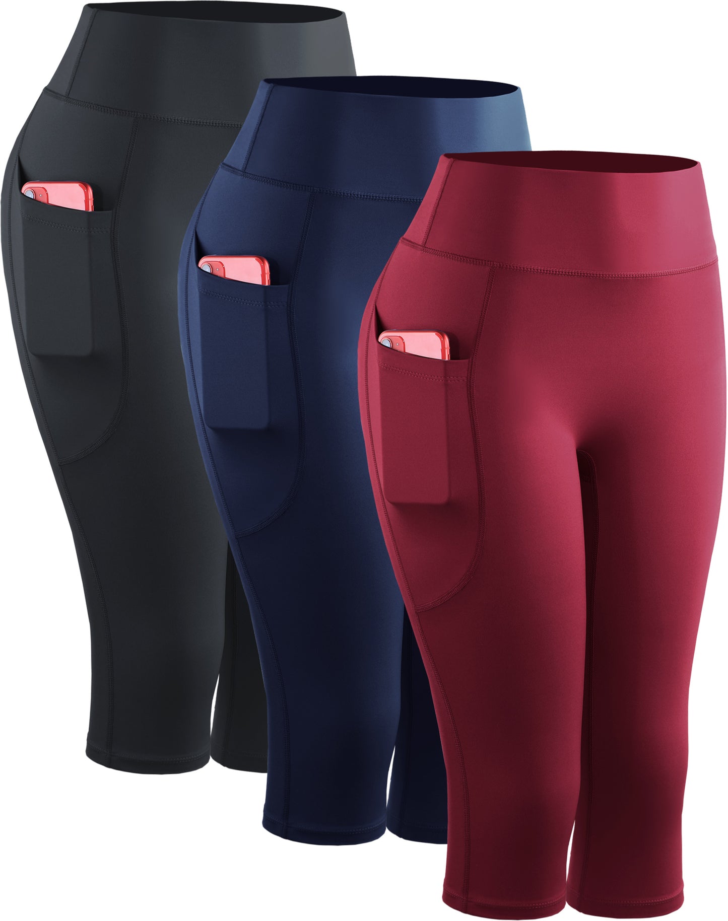 NELEUS Womens Yoga Capris Leggings For Workout With Pockets Tummy Control High Waist