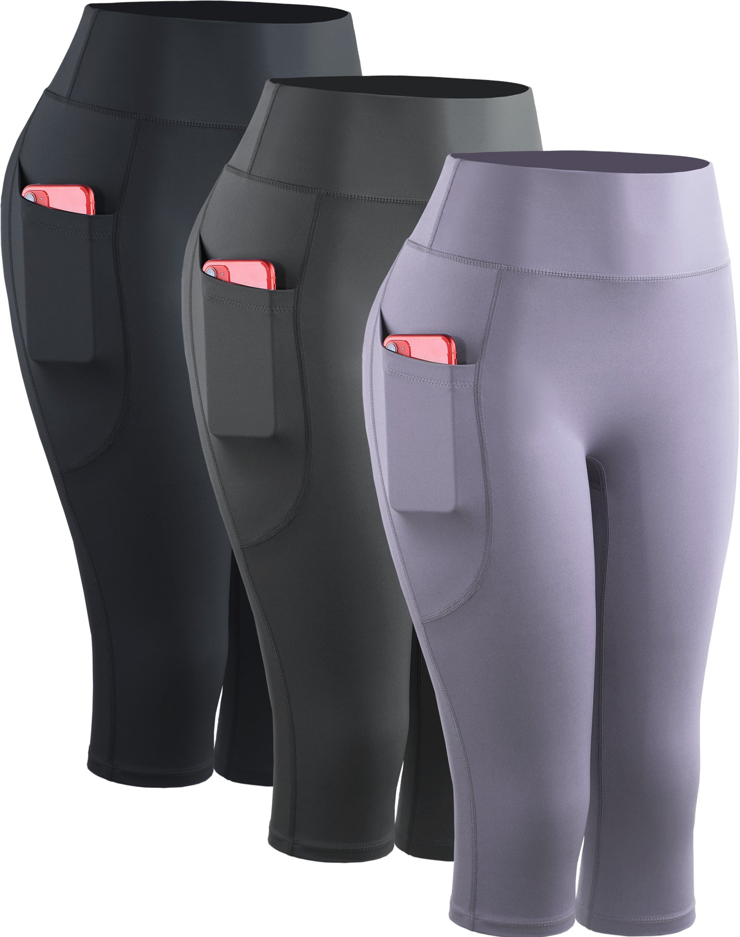 NELEUS Womens Yoga Capris Leggings For Workout With Pockets Tummy Control High Waist