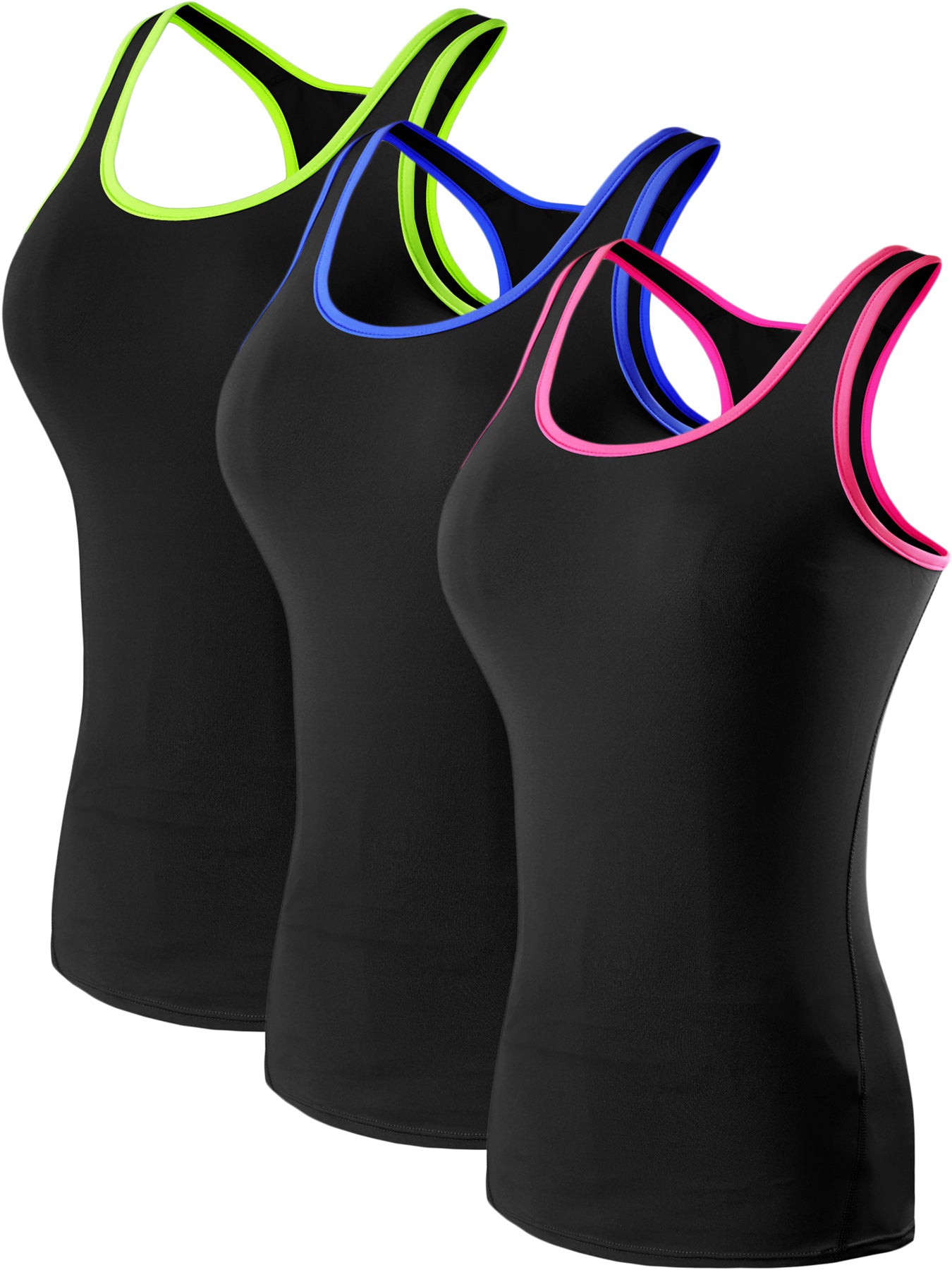 NELEUS Womens Compression Base Layer Dry Fit Tank Top 3 Pack