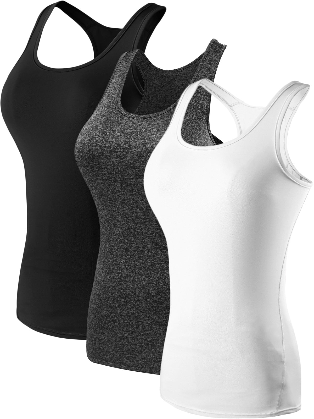 NELEUS Womens Compression Base Layer Dry Fit Tank Top 3 Pack
