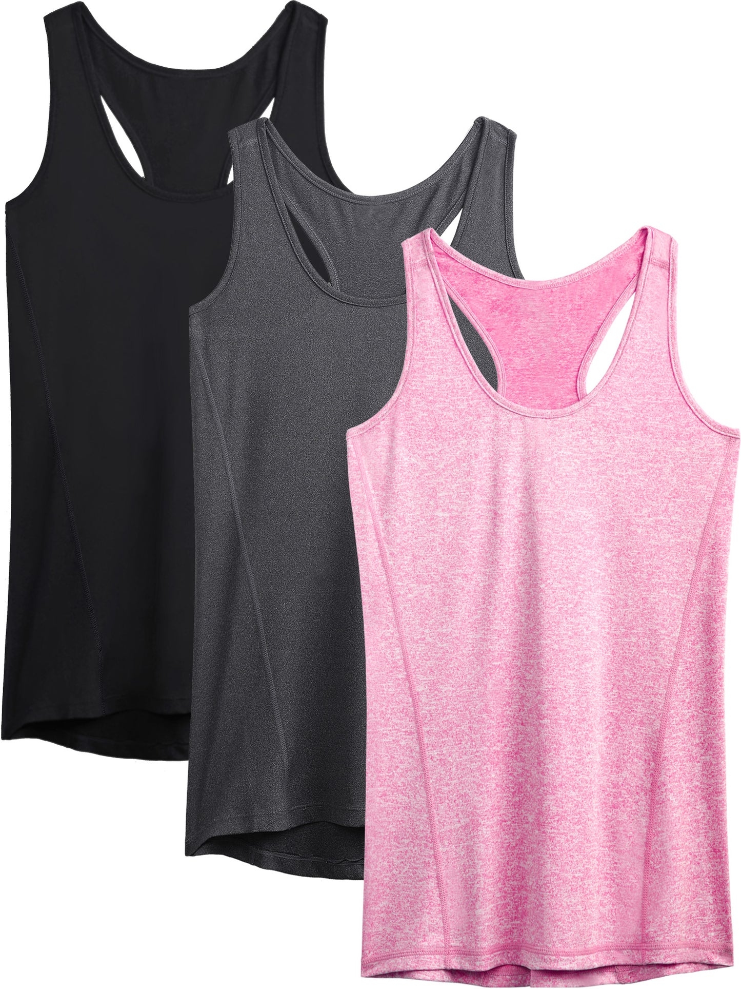 NELEUS Womens Workout Yoga Tank Top Racerback Running Athletic Shirts 3 Pack