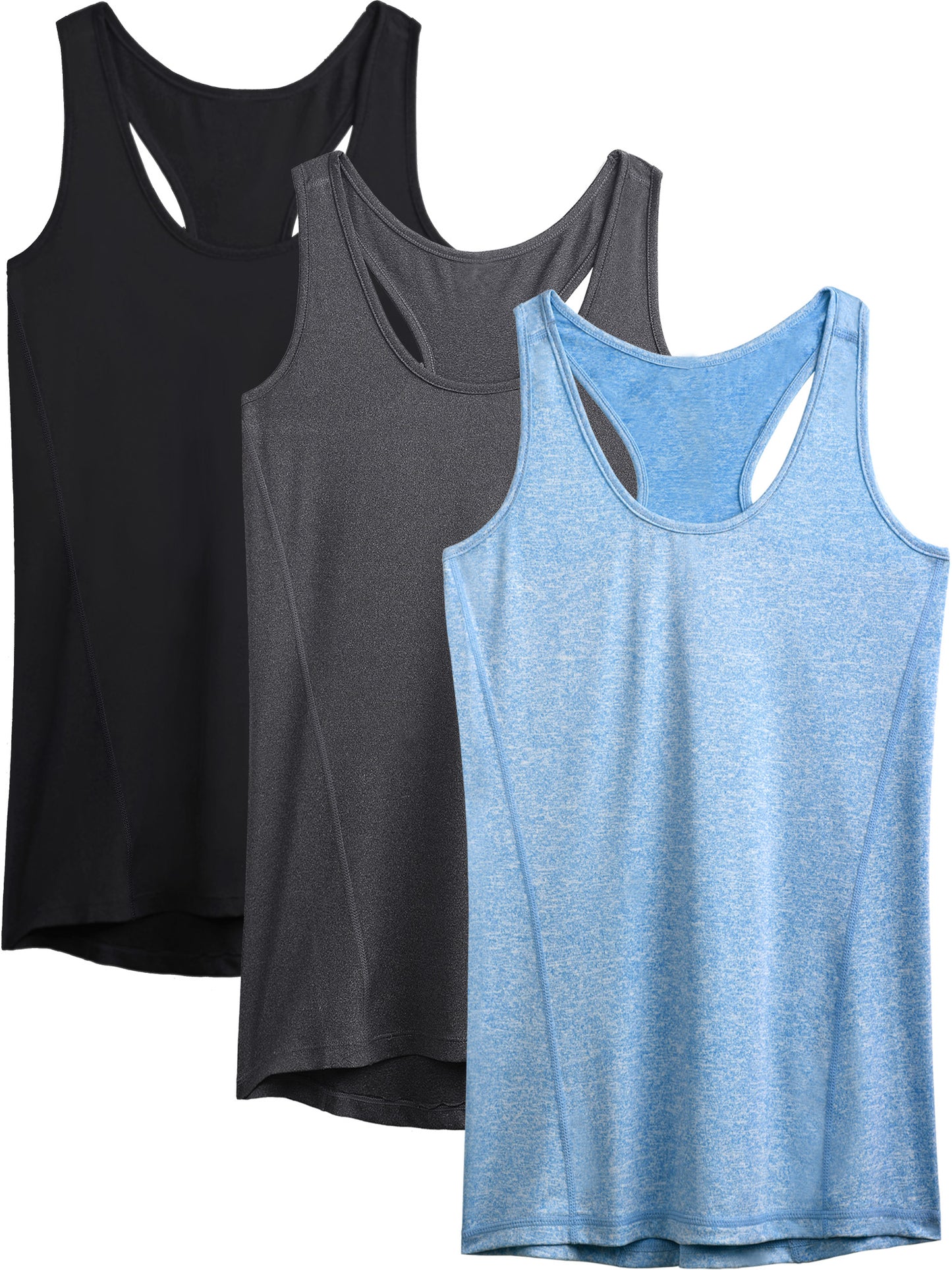 NELEUS Womens Workout Yoga Tank Top Racerback Running Athletic Shirts 3 Pack