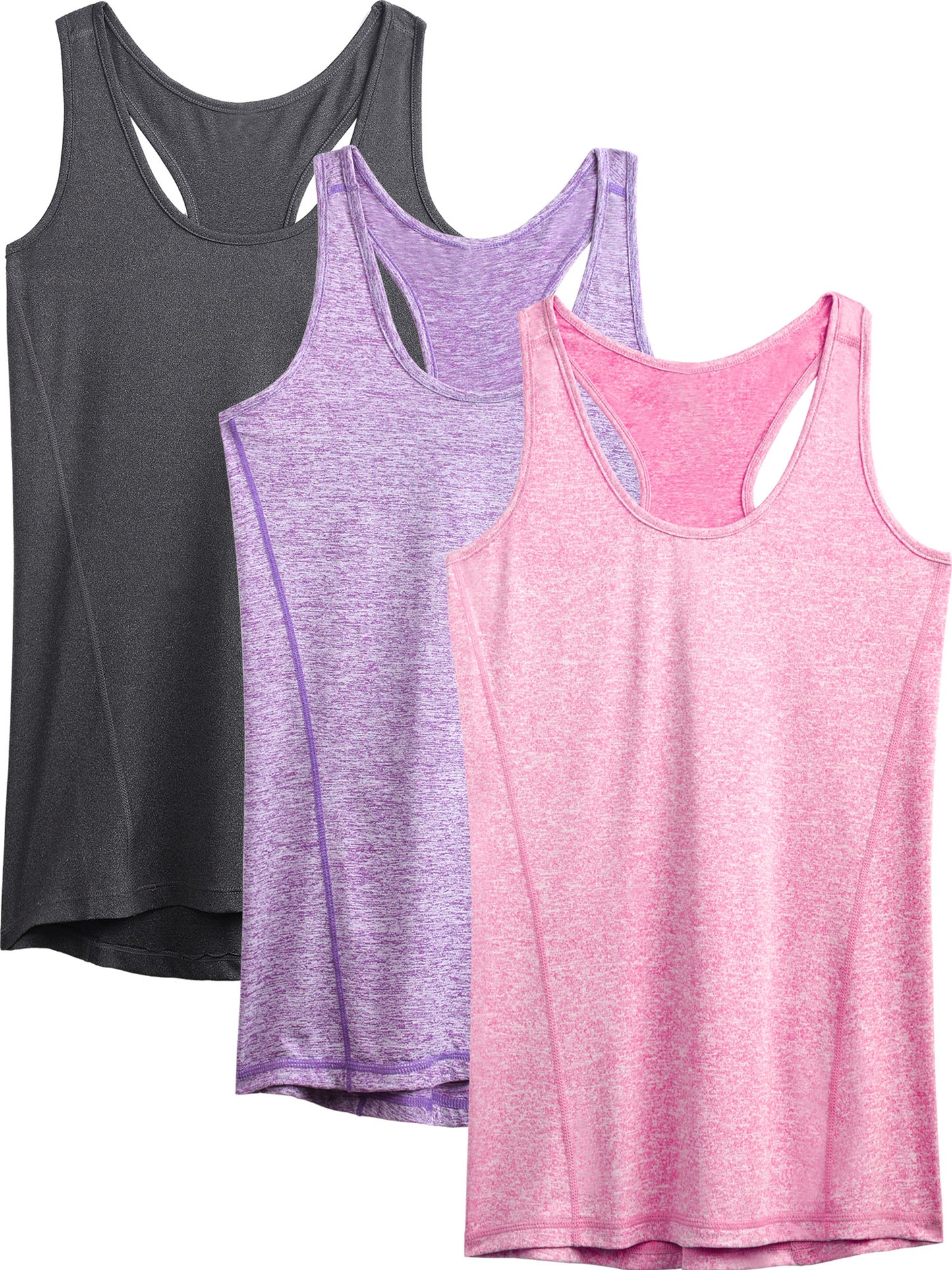 NELEUS Womens Workout Yoga Tank Top Racerback Running Athletic Shirts 3 Pack