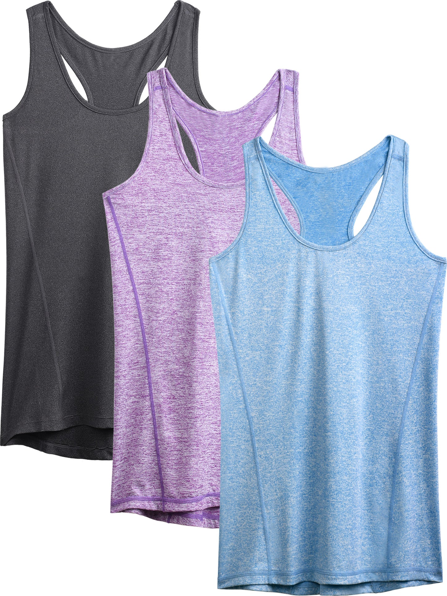NELEUS Womens Workout Yoga Tank Top Racerback Running Athletic Shirts 3 Pack