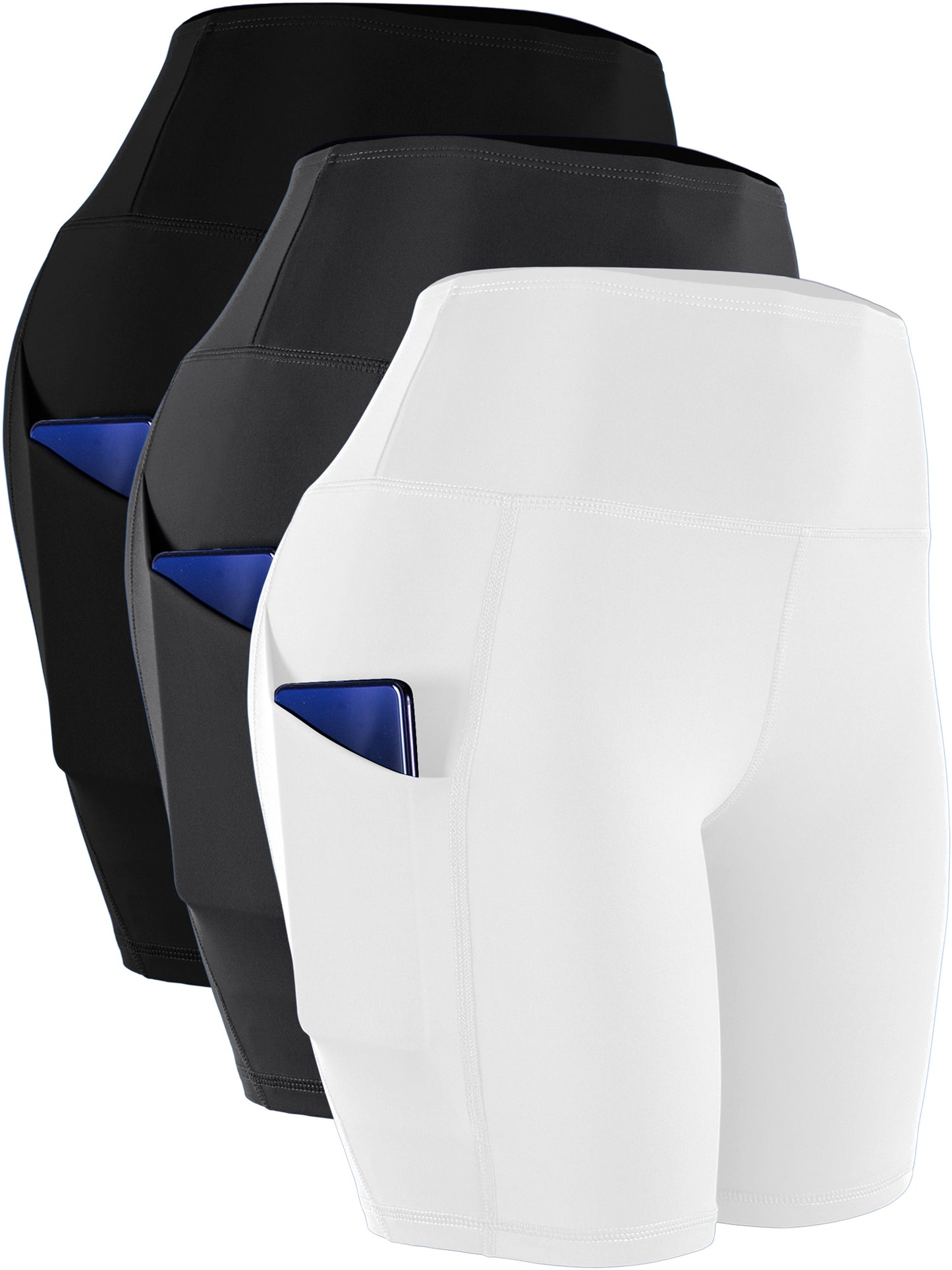 NELEUS Womens High Waist Yoga Shorts for Bike Running Two Side Pockets