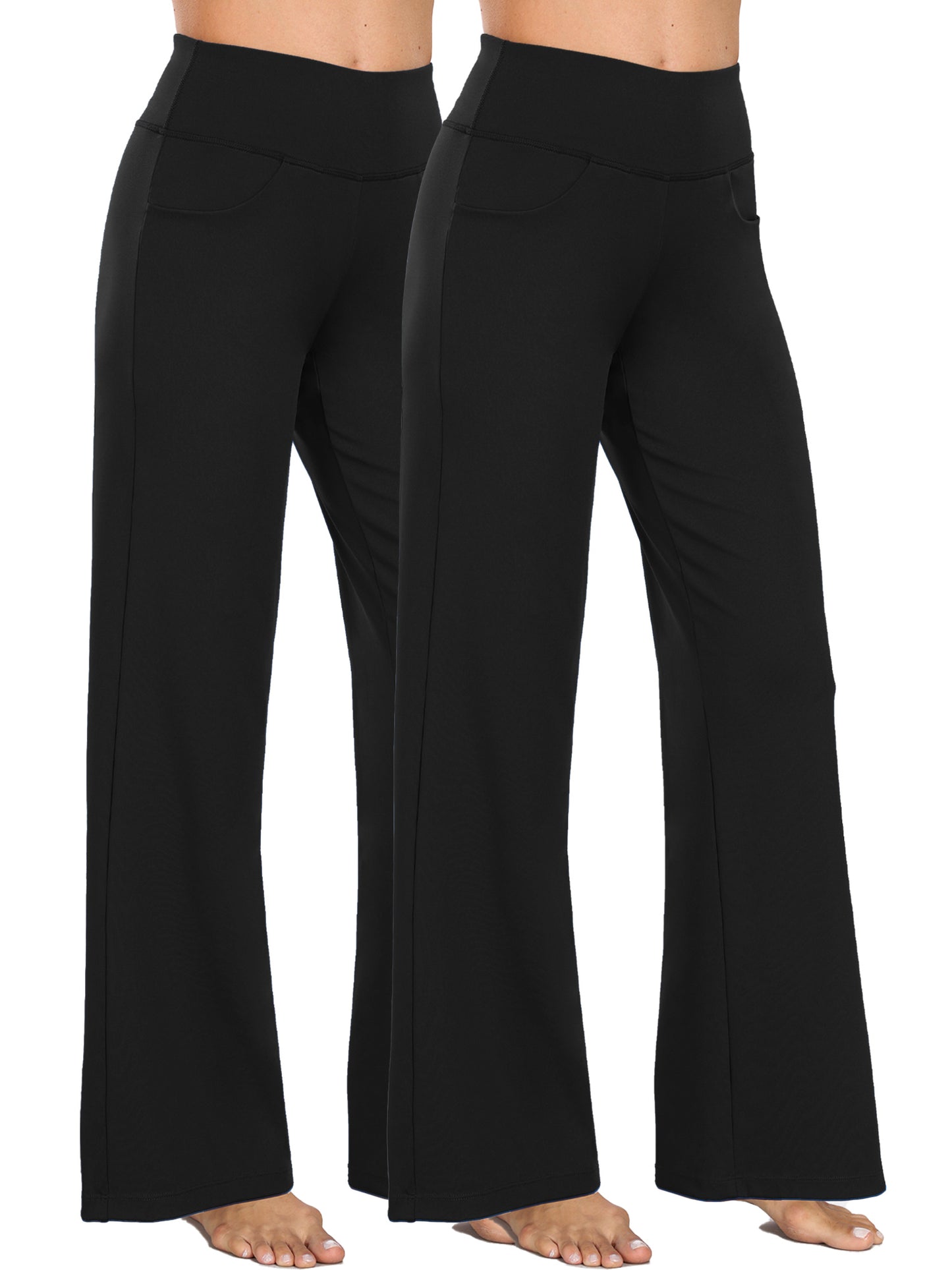 NELEUS Womens 30" Wide Leg Pants Athletic Yoga Stretch Loose Legging Casual Sweatpants with Pockets