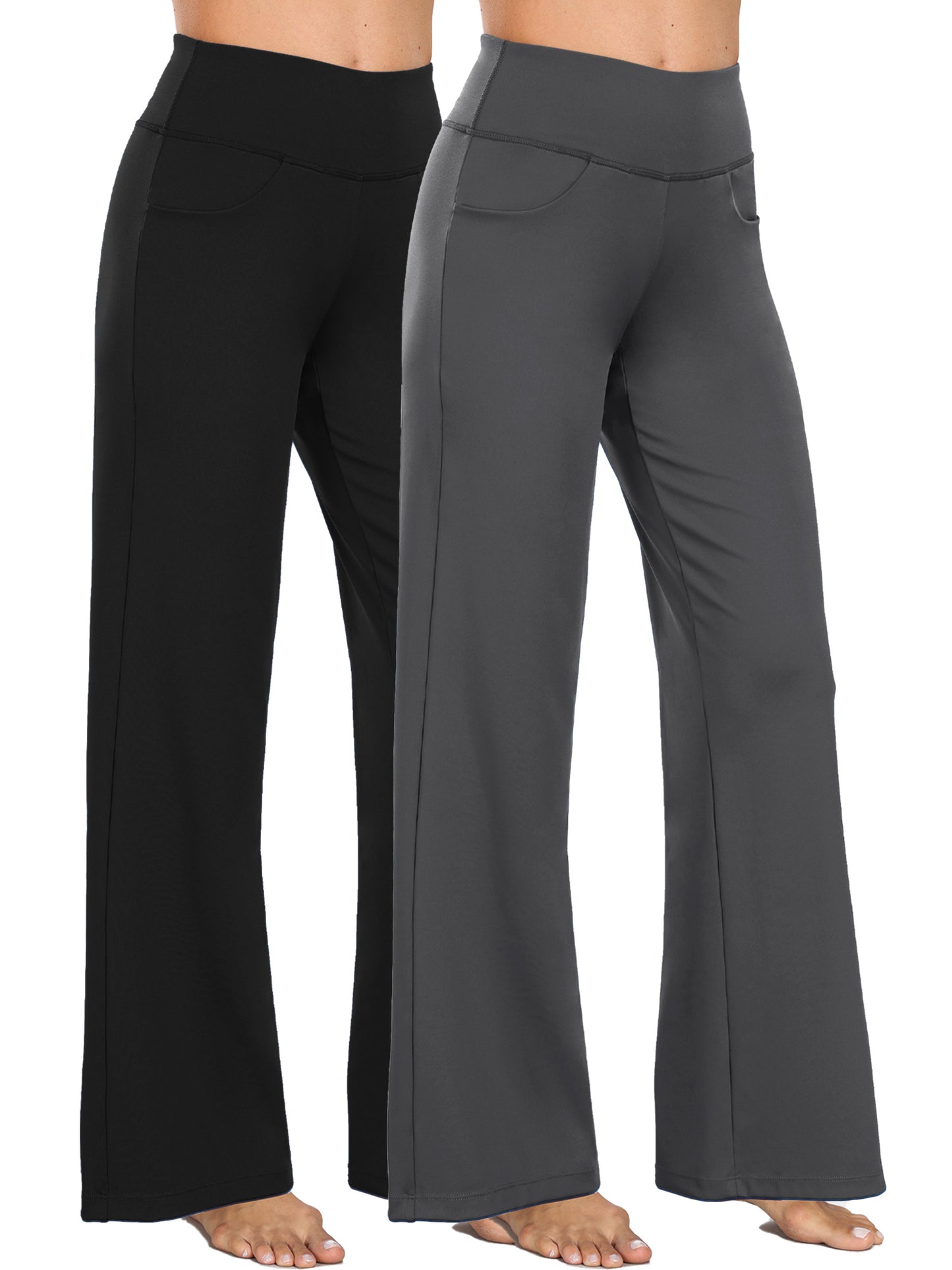 NELEUS Womens 30" Wide Leg Pants Athletic Yoga Stretch Loose Legging Casual Sweatpants with Pockets