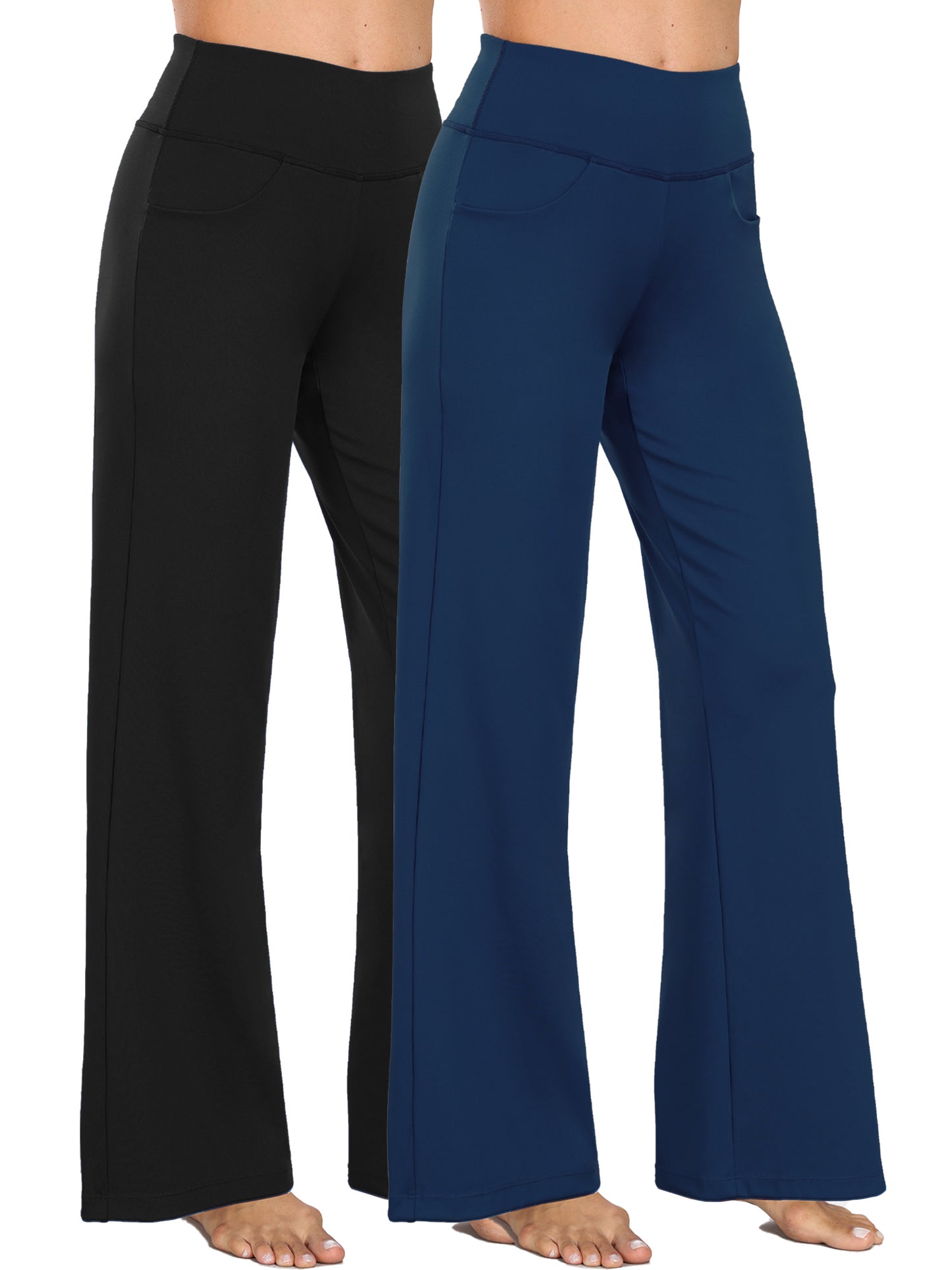 NELEUS Womens 30" Wide Leg Pants Athletic Yoga Stretch Loose Legging Casual Sweatpants with Pockets