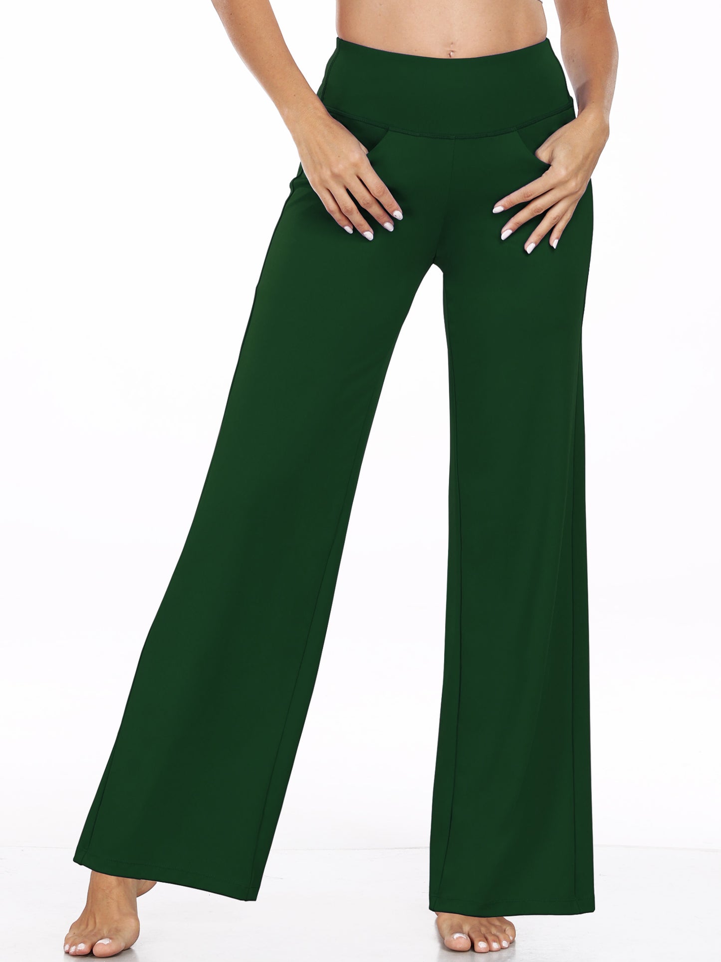NELEUS Womens 30" Wide Leg Pants Athletic Yoga Stretch Loose Legging Casual Sweatpants with Pockets