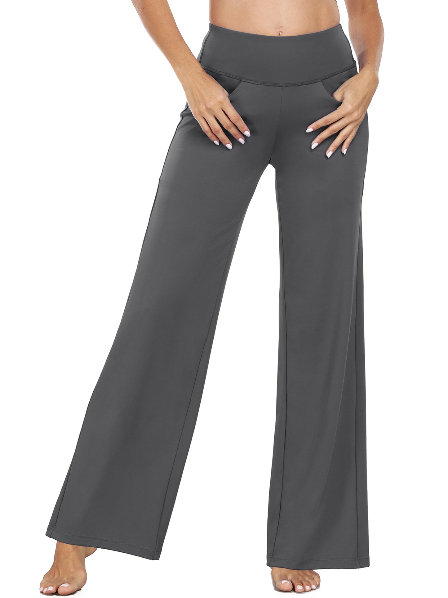 NELEUS Womens 30" Wide Leg Pants Athletic Yoga Stretch Loose Legging Casual Sweatpants with Pockets