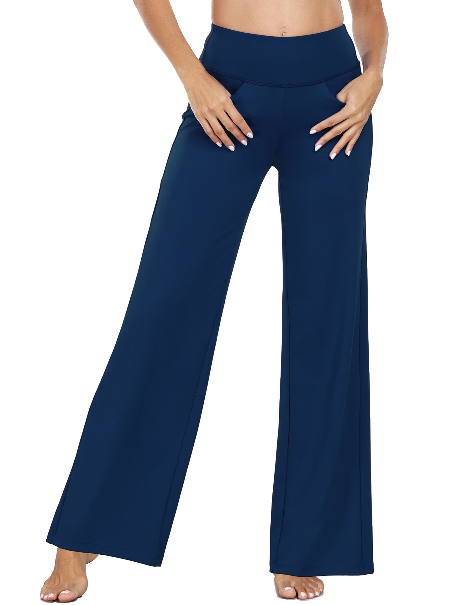 NELEUS Womens 30" Wide Leg Pants Athletic Yoga Stretch Loose Legging Casual Sweatpants with Pockets