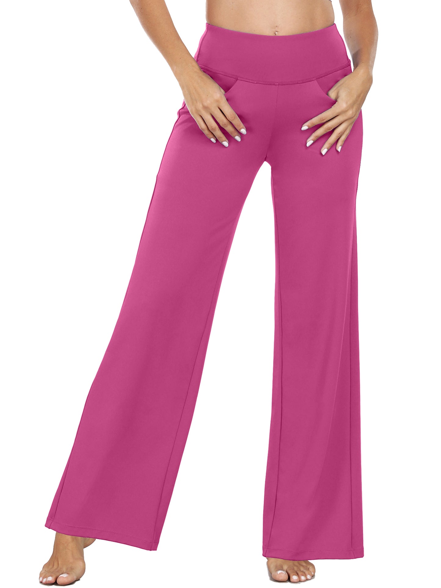 NELEUS Womens 30" Wide Leg Pants Athletic Yoga Stretch Loose Legging Casual Sweatpants with Pockets