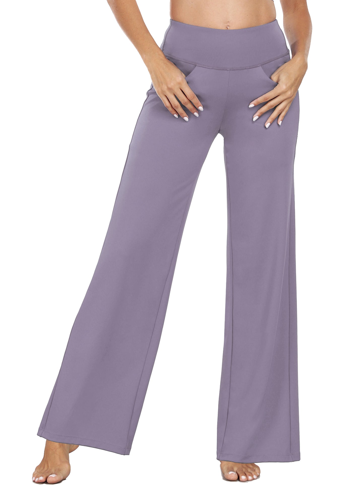 NELEUS Womens 30" Wide Leg Pants Athletic Yoga Stretch Loose Legging Casual Sweatpants with Pockets