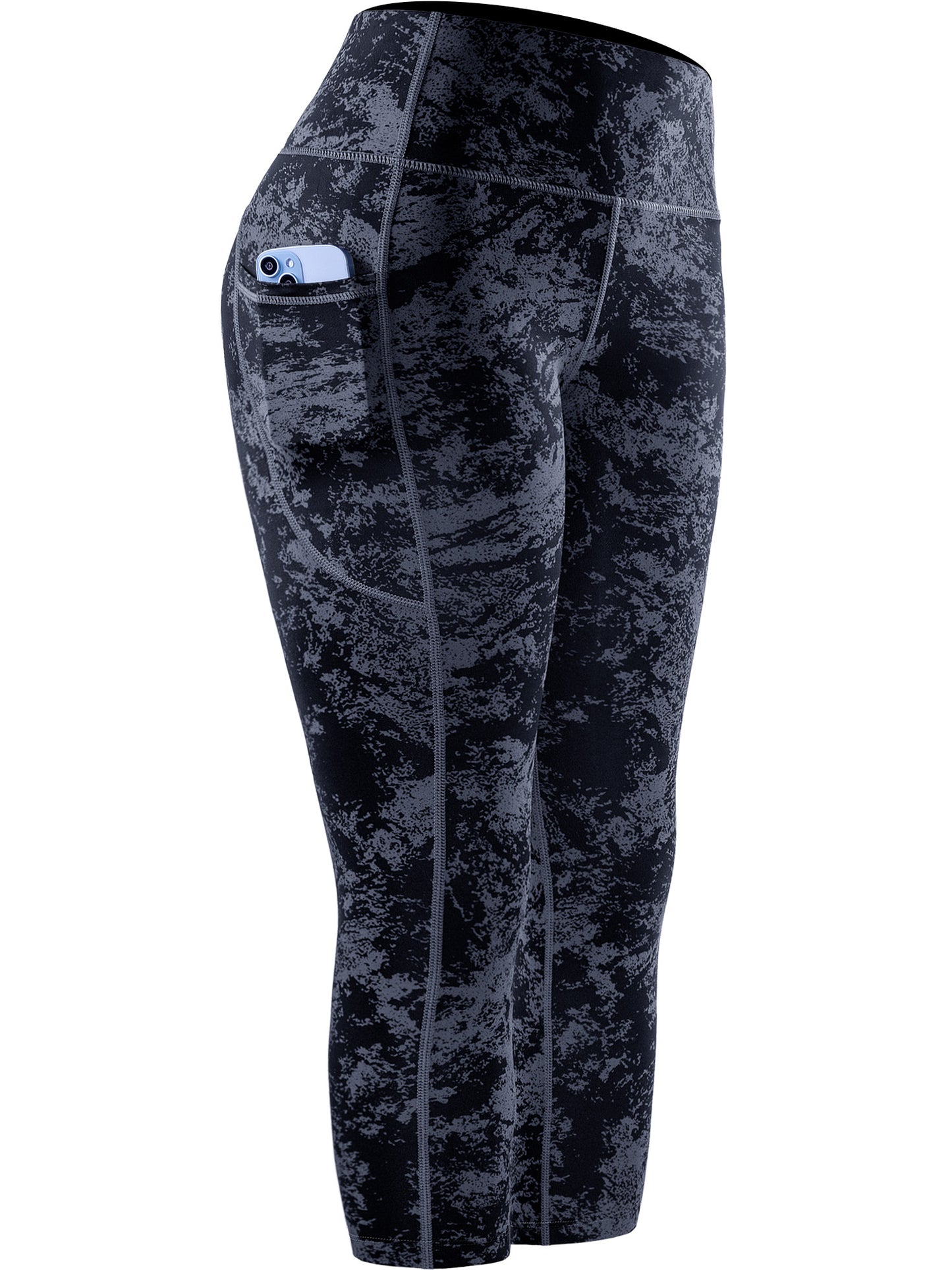 NELEUS Womens High Waist Capri Yoga Leggings Cropped Pant for Workout with Two Pockets