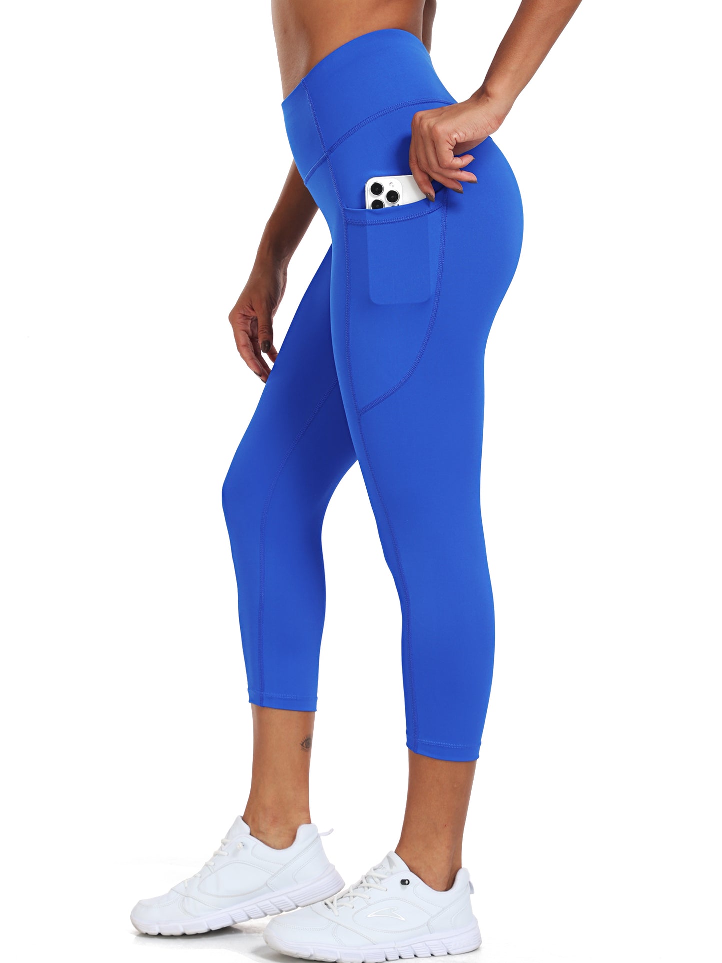 NELEUS Womens High Waist Capri Yoga Leggings Cropped Pant for Workout with Two Pockets
