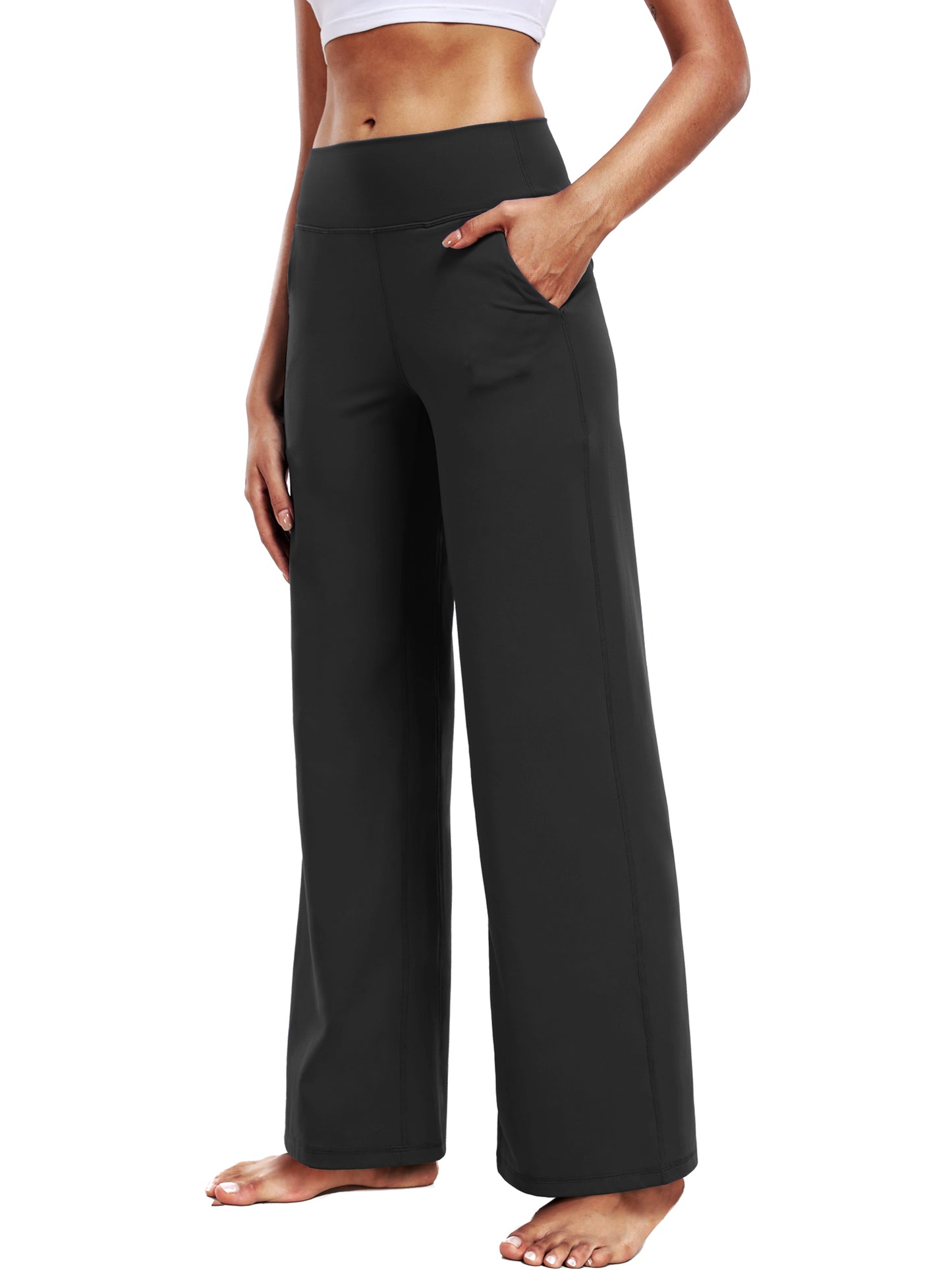 NELEUS ButterSoftFlex Womens Wide Leg Pants Athletic Yoga Legging Casual Sweatpants with Side Pockets