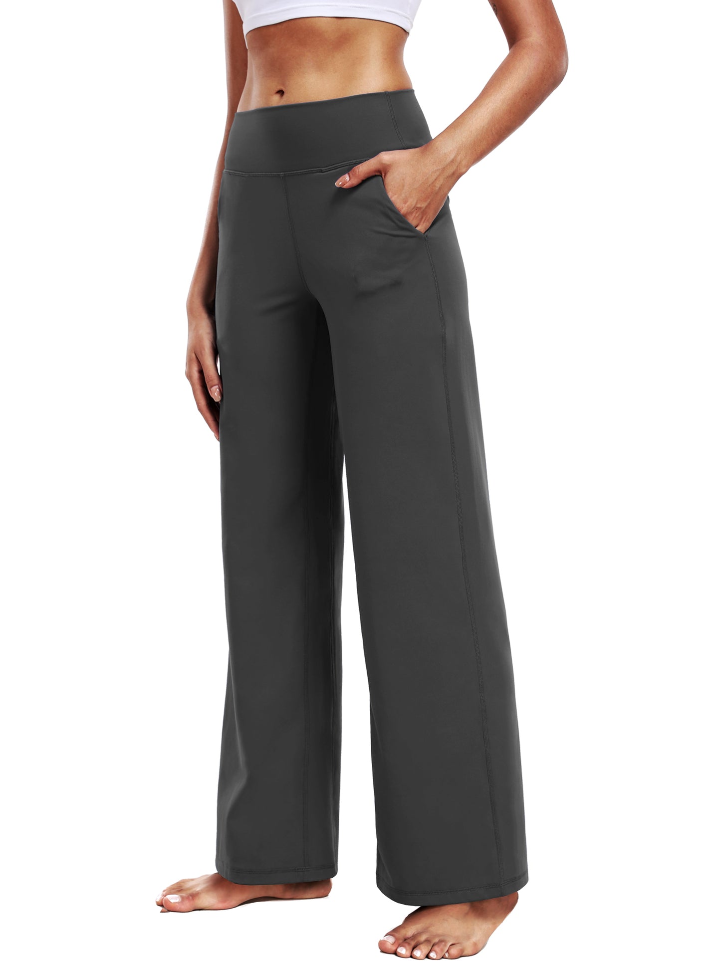 NELEUS ButterSoftFlex Womens Wide Leg Pants Athletic Yoga Legging Casual Sweatpants with Side Pockets