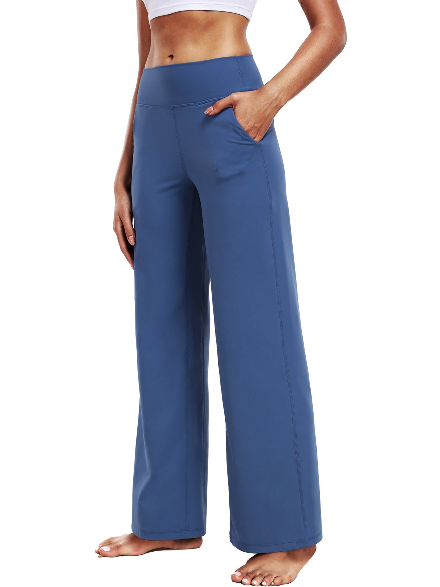 NELEUS ButterSoftFlex Womens Wide Leg Pants Athletic Yoga Legging Casual Sweatpants with Side Pockets