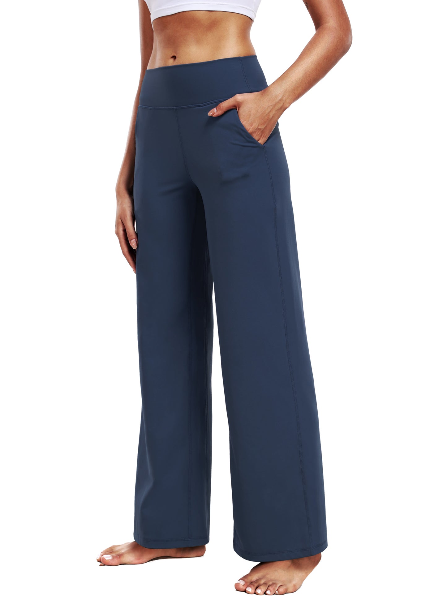 NELEUS ButterSoftFlex Womens Wide Leg Pants Athletic Yoga Legging Casual Sweatpants with Side Pockets
