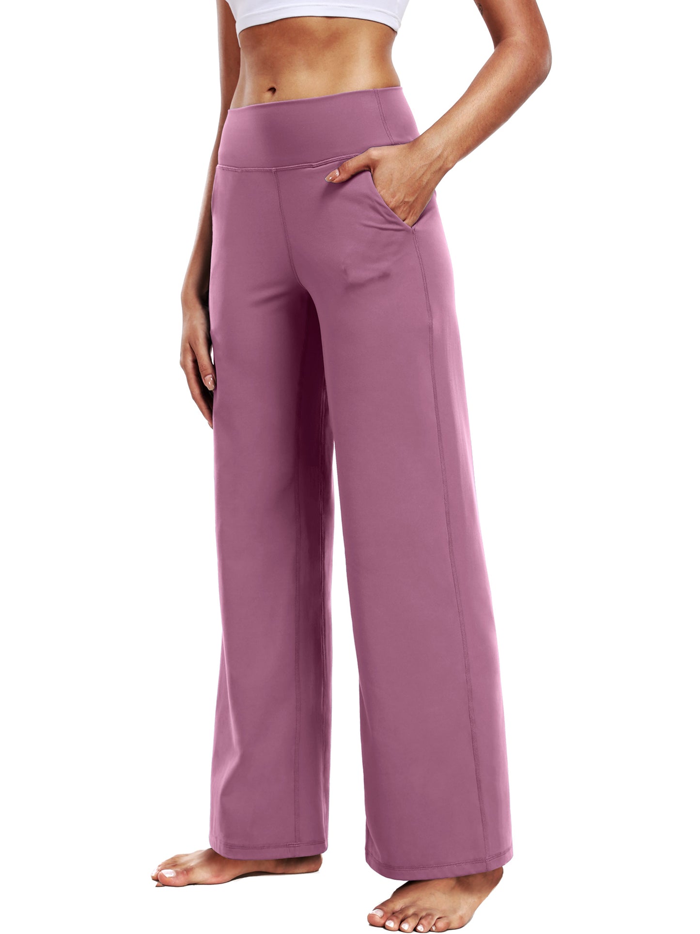 NELEUS ButterSoftFlex Womens Wide Leg Pants Athletic Yoga Legging Casual Sweatpants with Side Pockets