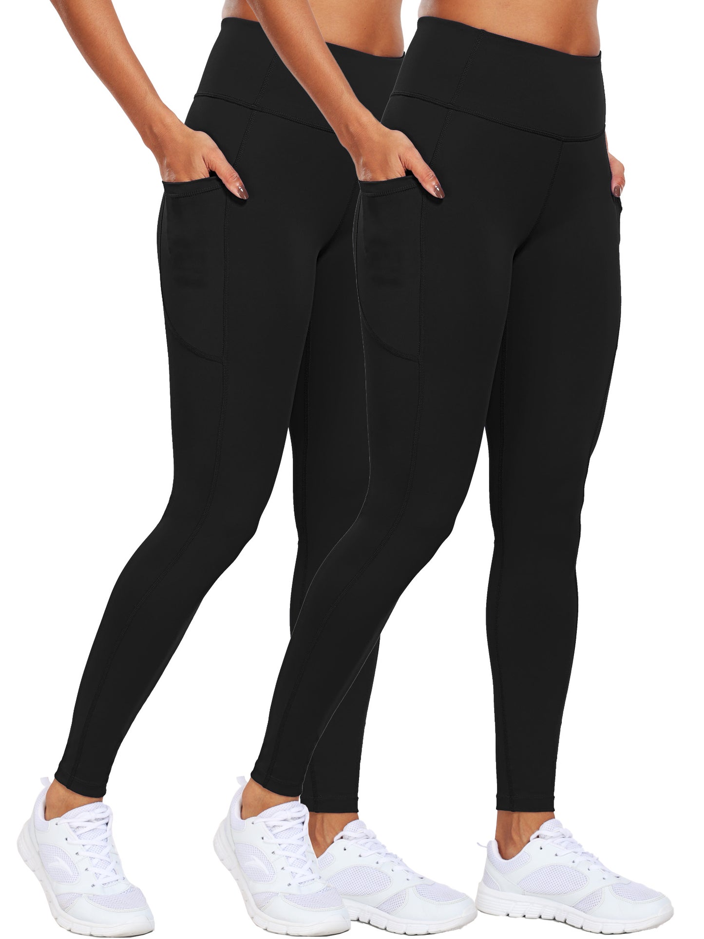 NELEUS Womens High Waist Ankle Yoga Leggings Workout with Two Pockets