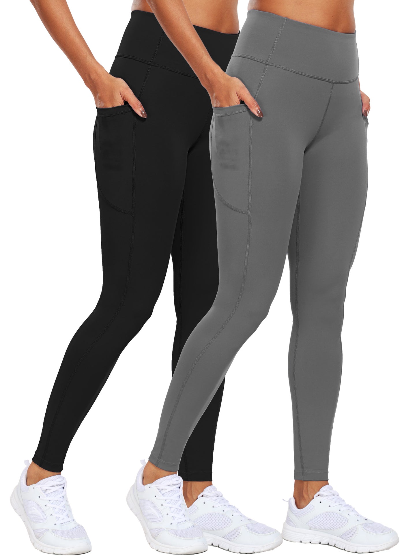 NELEUS Womens High Waist Ankle Yoga Leggings Workout with Two Pockets
