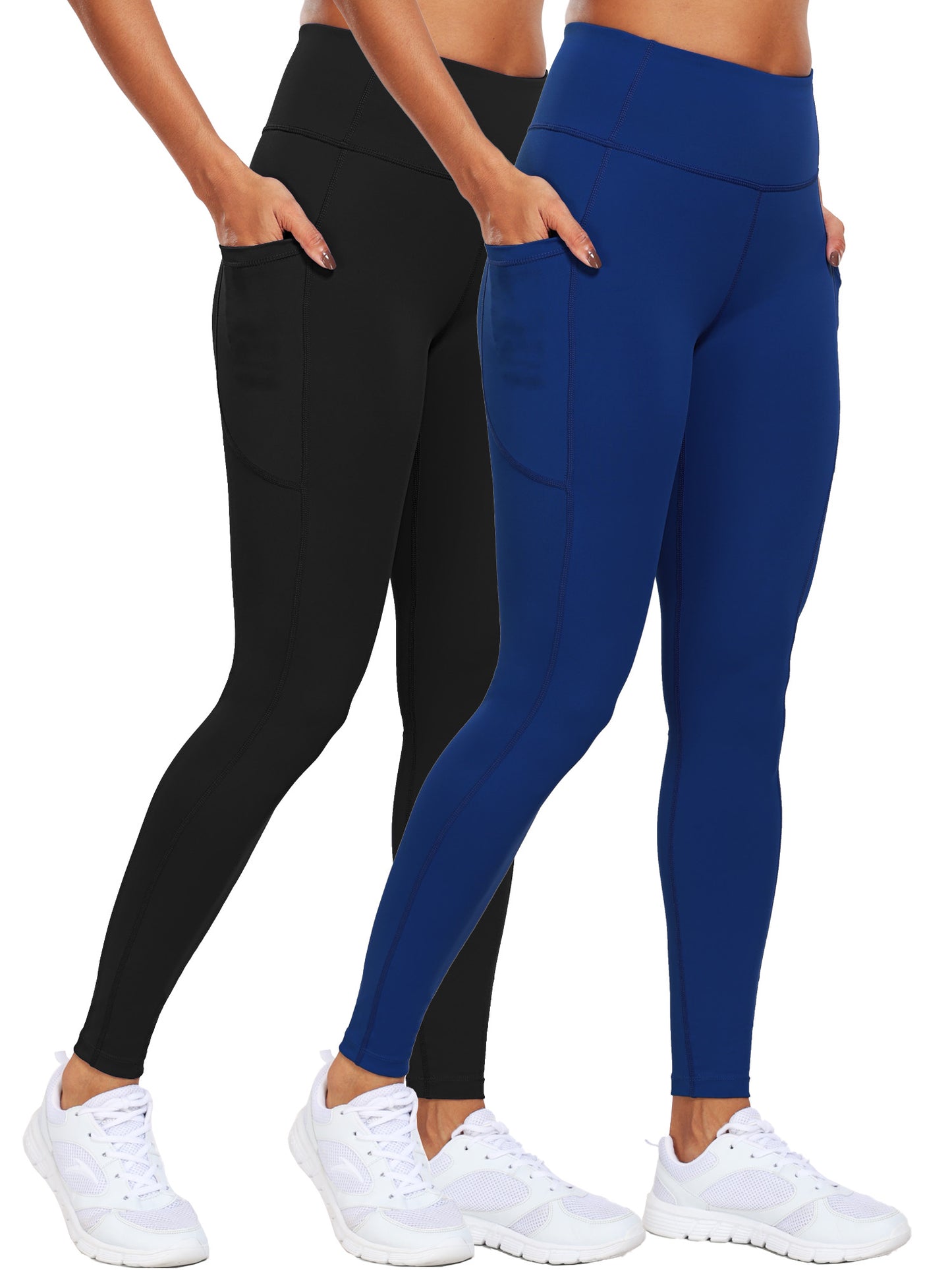 NELEUS Womens High Waist Ankle Yoga Leggings Workout with Two Pockets