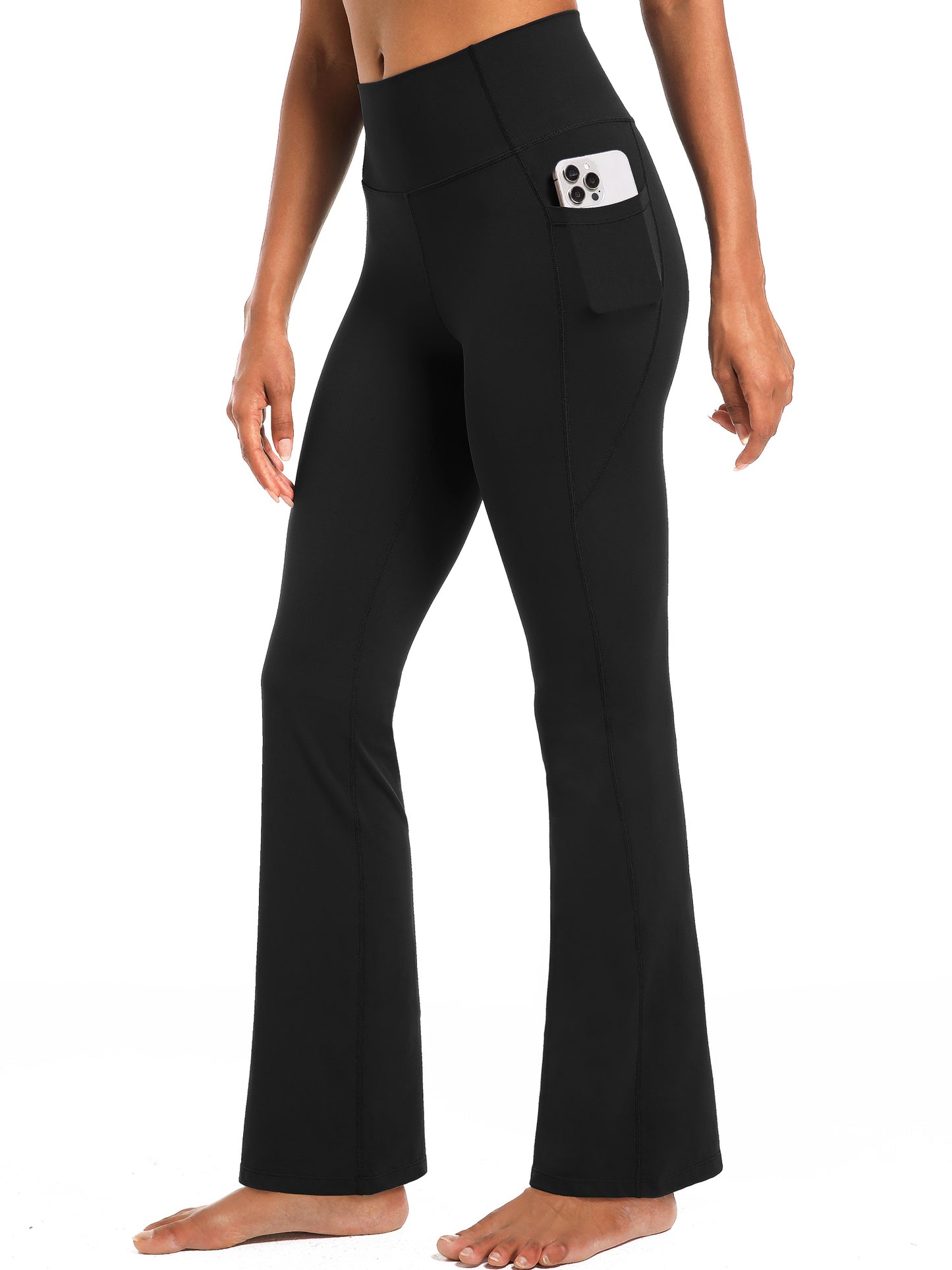 NELEUS Womens Flare Leggings for Yoga Workout Lycra High Waist Stretch Bootcut Pants with Two Pockets