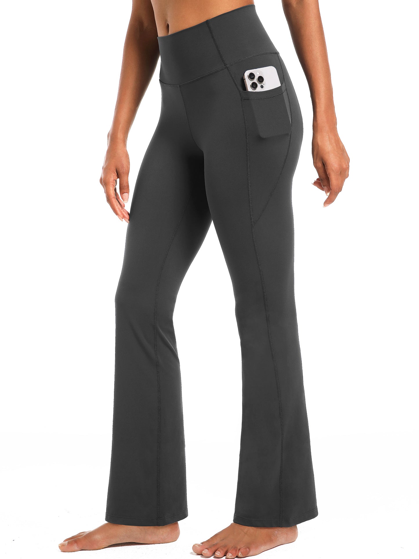 NELEUS Womens Flare Leggings for Yoga Workout Lycra High Waist Stretch Bootcut Pants with Two Pockets