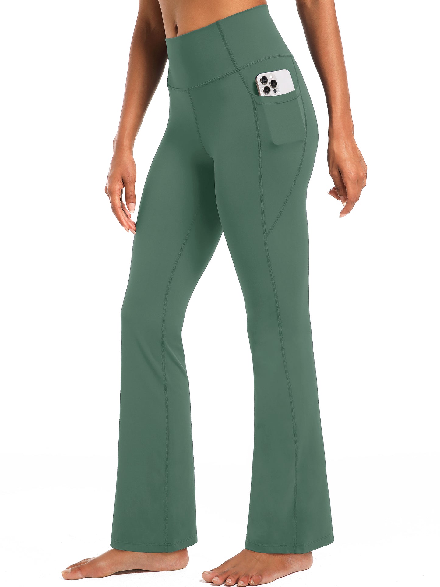 NELEUS Womens Flare Leggings for Yoga Workout Lycra High Waist Stretch Bootcut Pants with Two Pockets