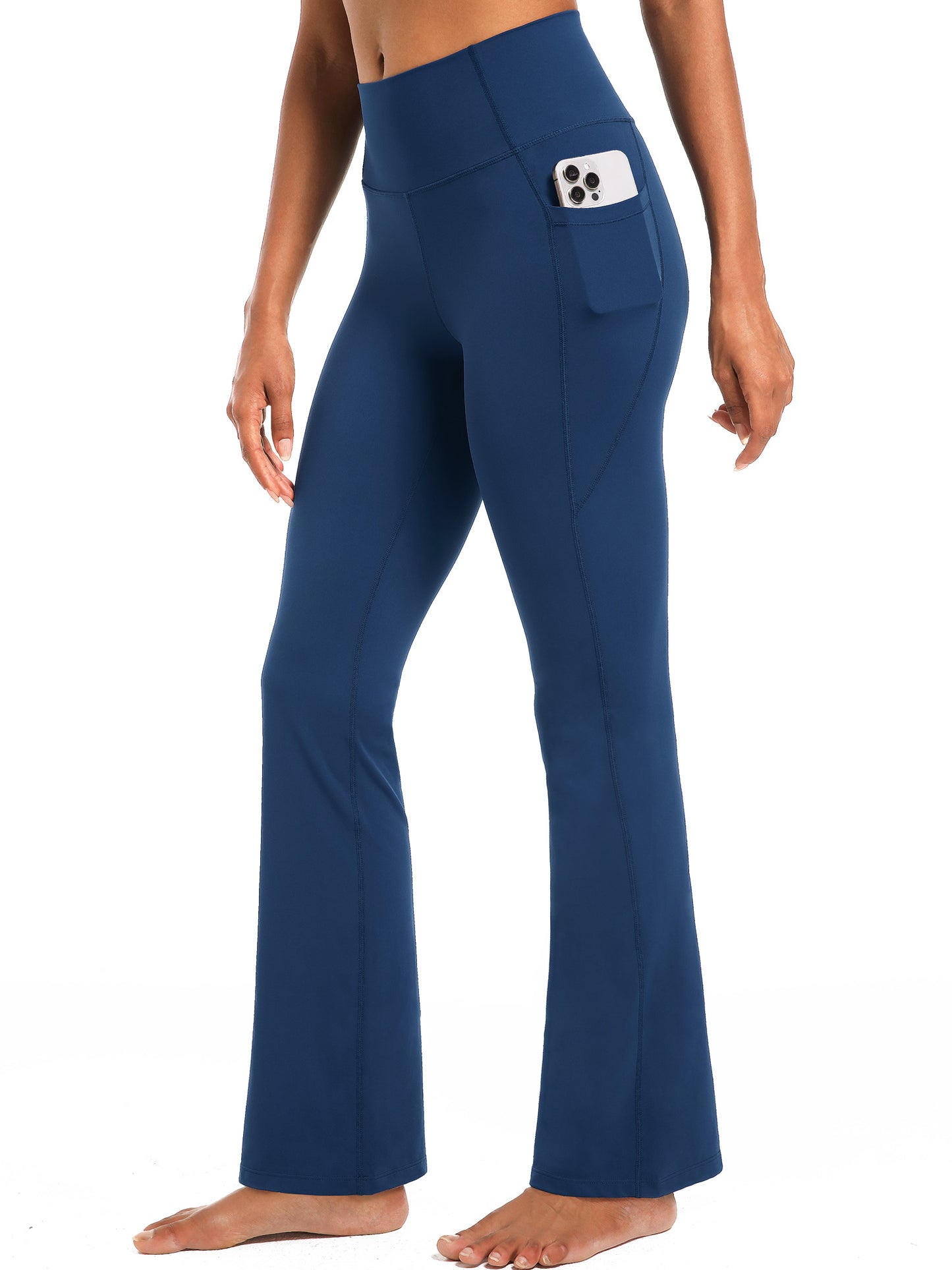 NELEUS Womens Flare Leggings for Yoga Workout Lycra High Waist Stretch Bootcut Pants with Two Pockets