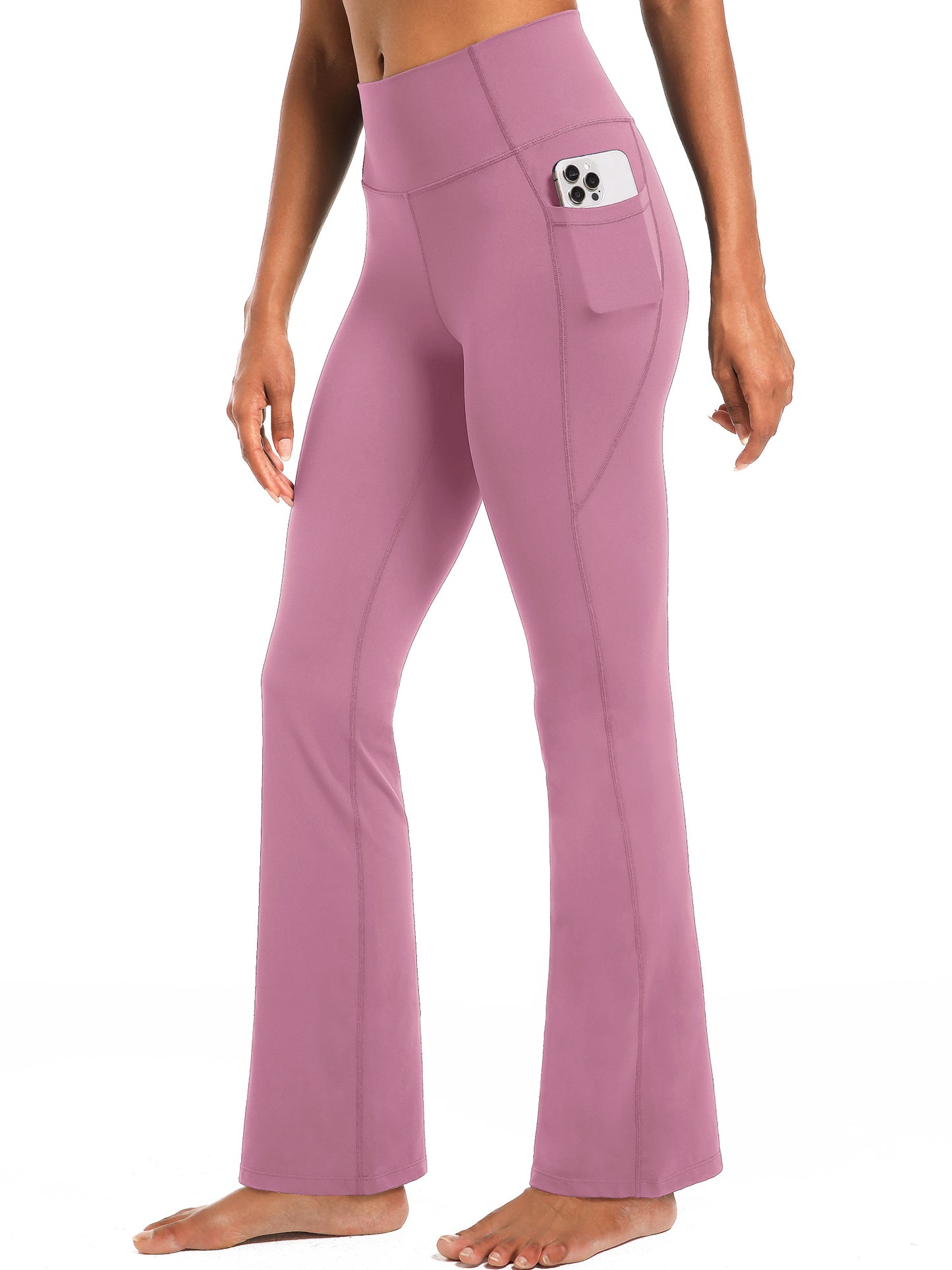 NELEUS Womens Flare Leggings for Yoga Workout Lycra High Waist Stretch Bootcut Pants with Two Pockets