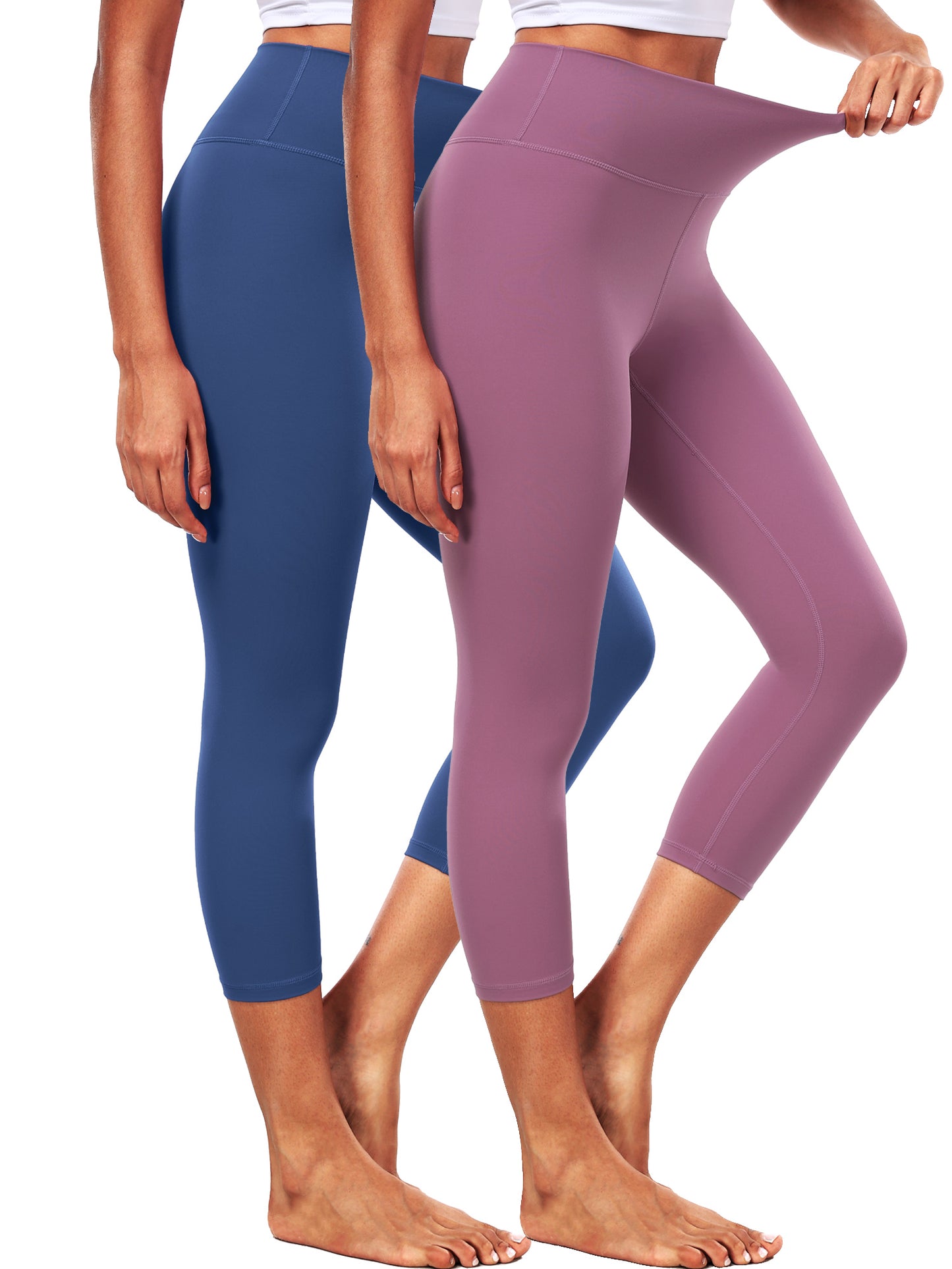 NELEUS ButterSoftFlex Womens High Waist Capri Legging for Yoga Workout Athletic Cropped Pants with Waistband Pocket