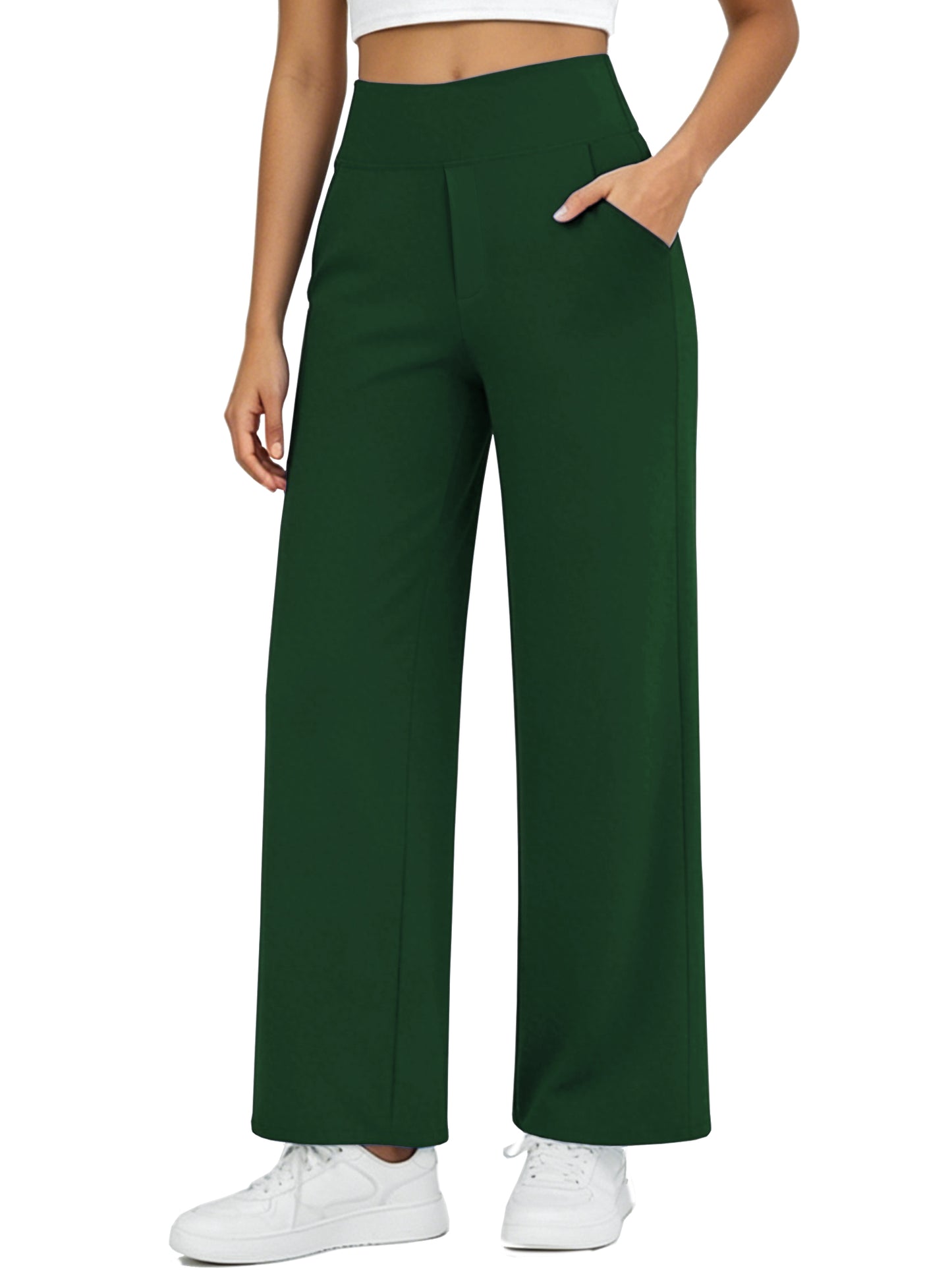 NELEUS Womens 27" Wide Leg Pants Athletic Yoga Leggings Casual Sweatpants Stretch Dress with Pockets
