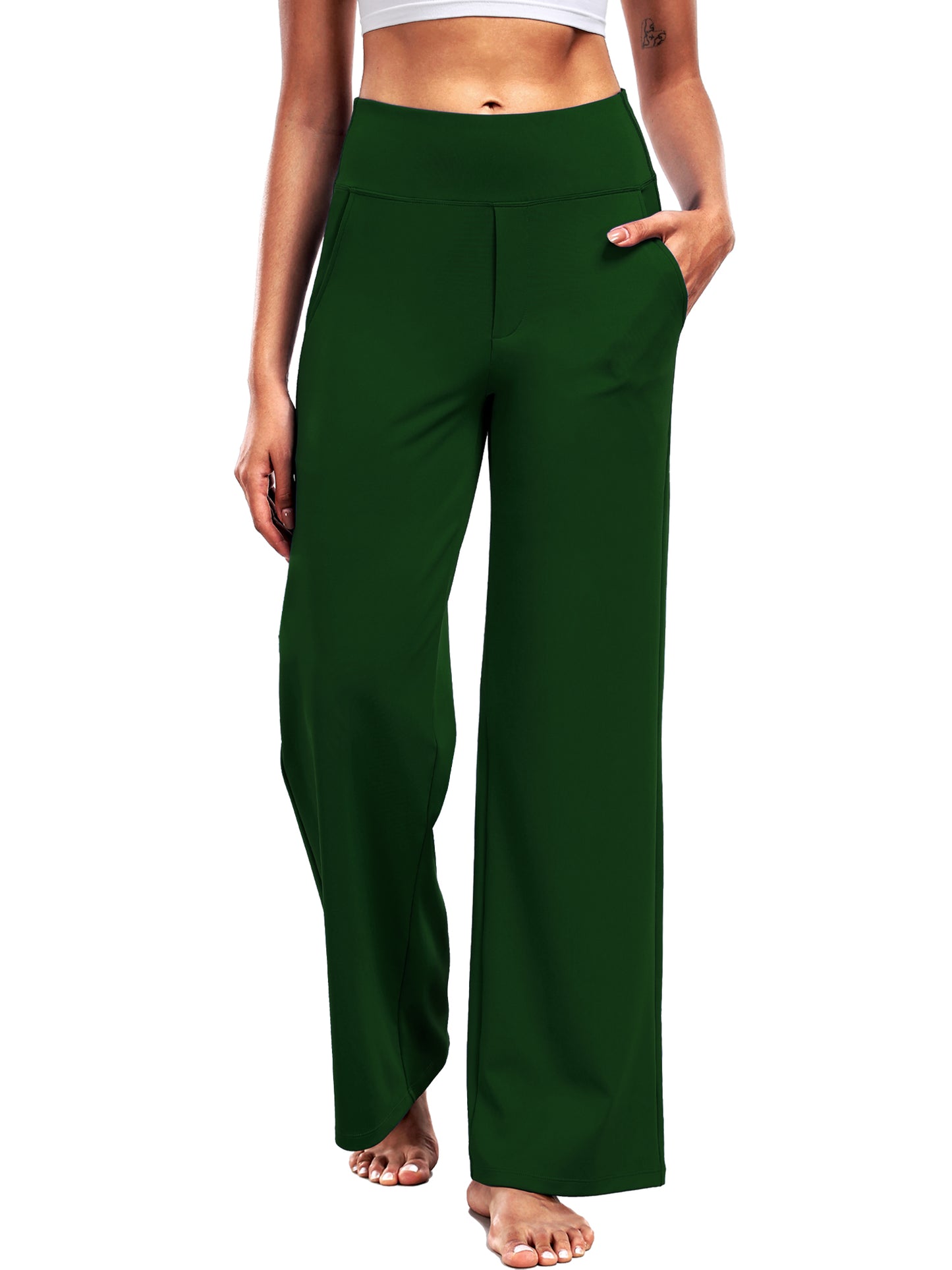 NELEUS Womens 29" Wide Leg Pants Athletic Yoga Leggings Casual Sweatpants Stretch Dress with Pockets