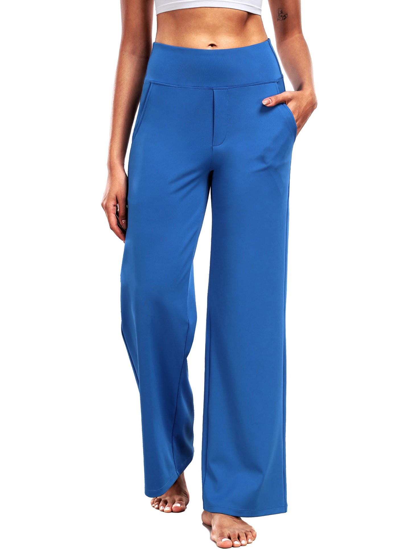 NELEUS Womens 29" Wide Leg Pants Athletic Yoga Leggings Casual Sweatpants Stretch Dress with Pockets