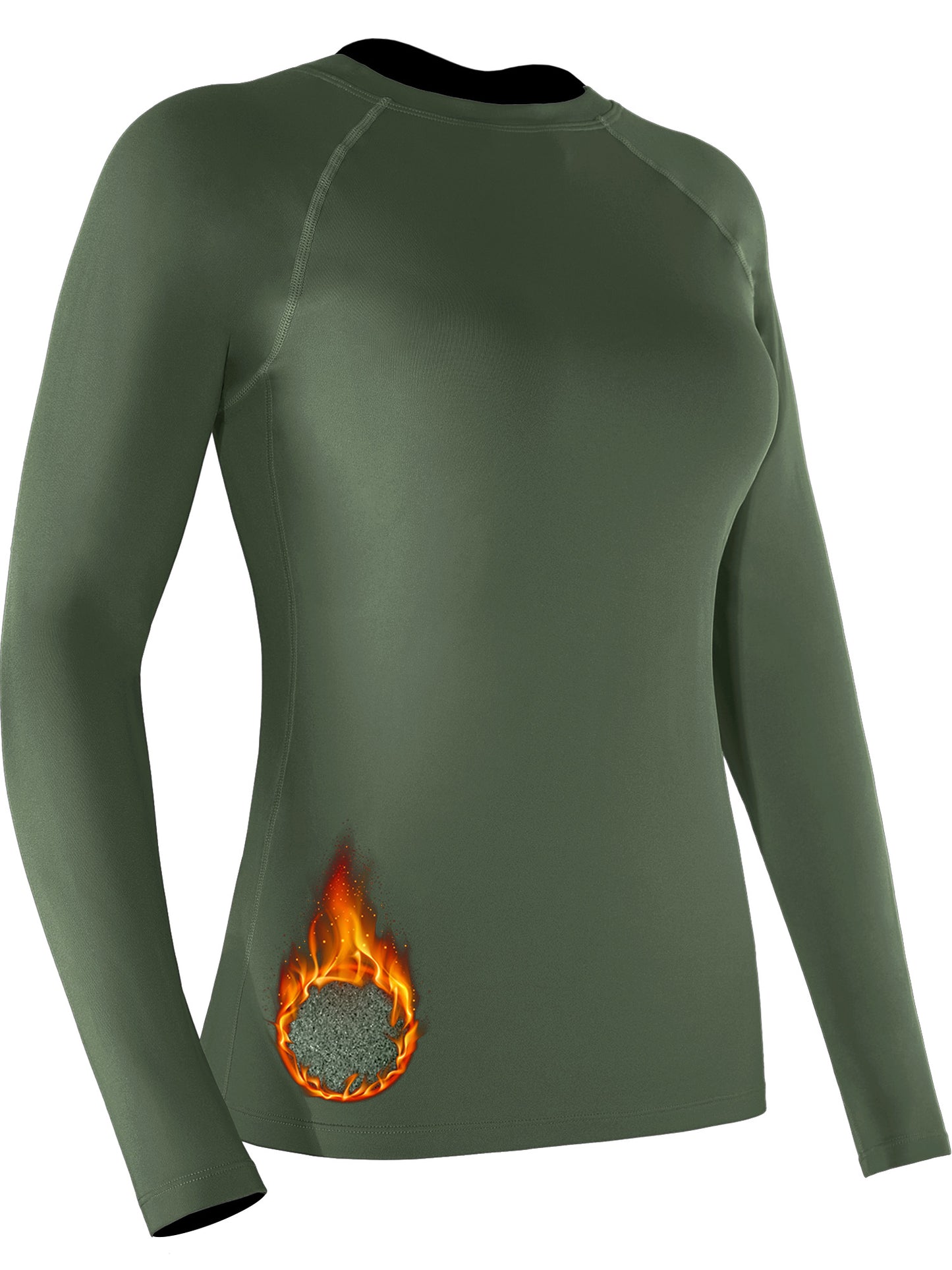 NELEUS Women's Stretch Thermal Fleece Shirts Long Sleeve Workout Tops Running Athletic Base Layer