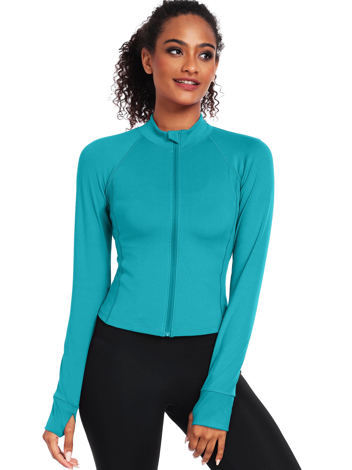 NELEUS Womens Athletic Jackets Zip Up Yoga Workout Jacket Short Coat Slim Fit With 2 Inner Pockets