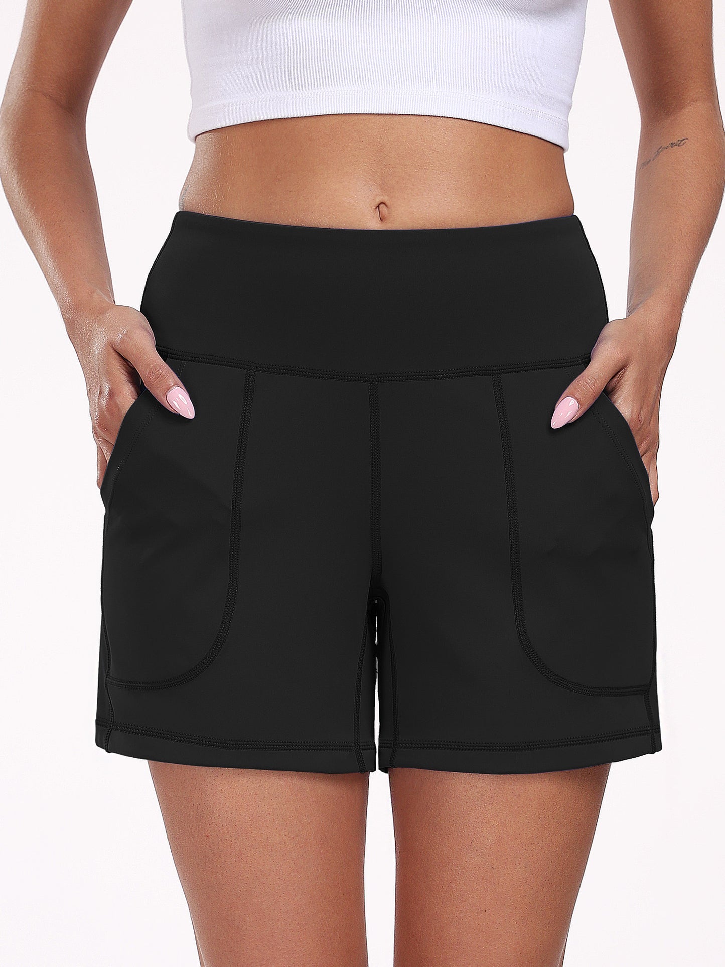 NELEUS Womens Workout Shorts Wide Leg Yoga Shorts for Women Casual Summer Athletic Short with Pockets