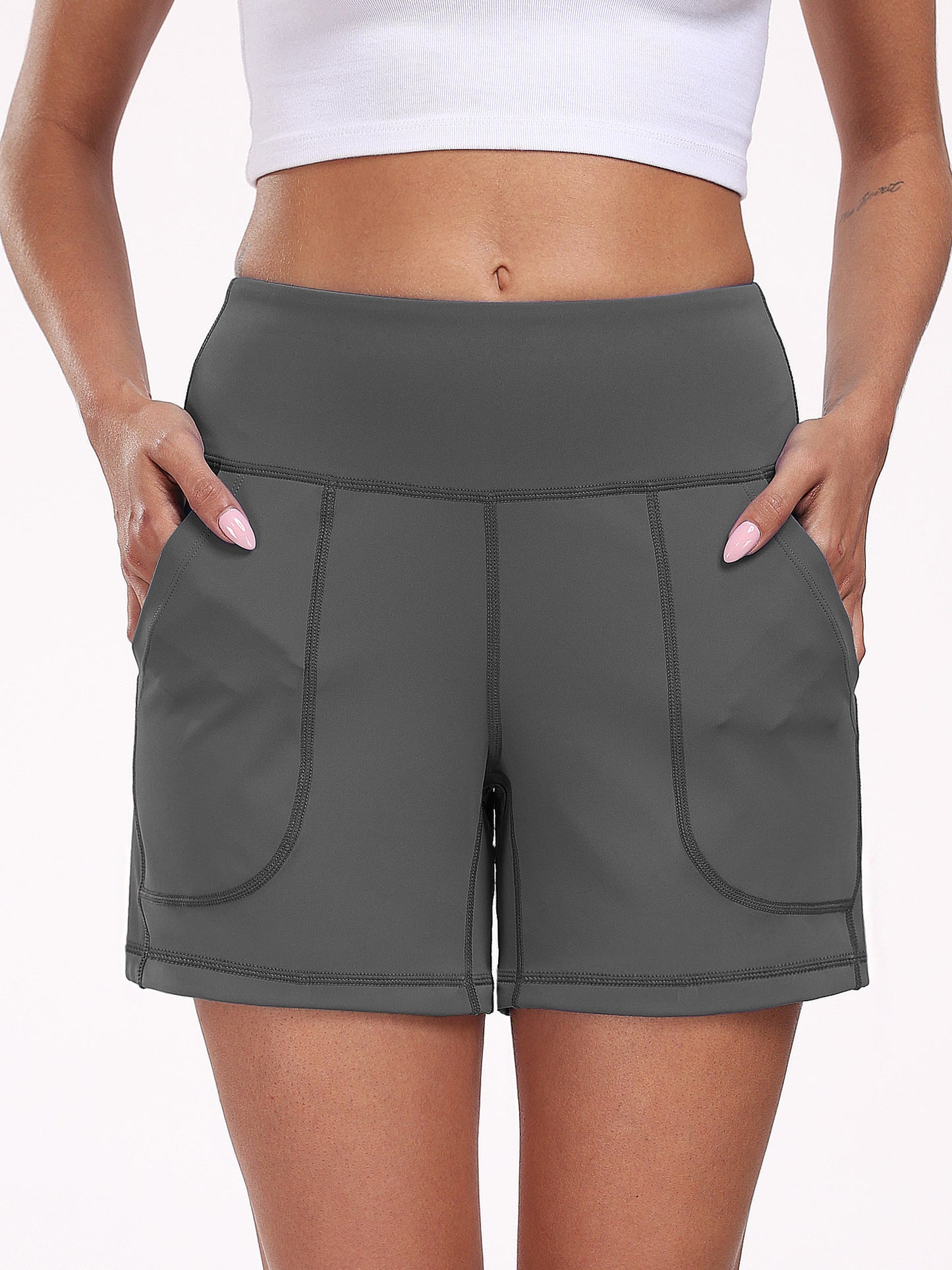 NELEUS Womens Workout Shorts Wide Leg Yoga Shorts for Women Casual Summer Athletic Short with Pockets
