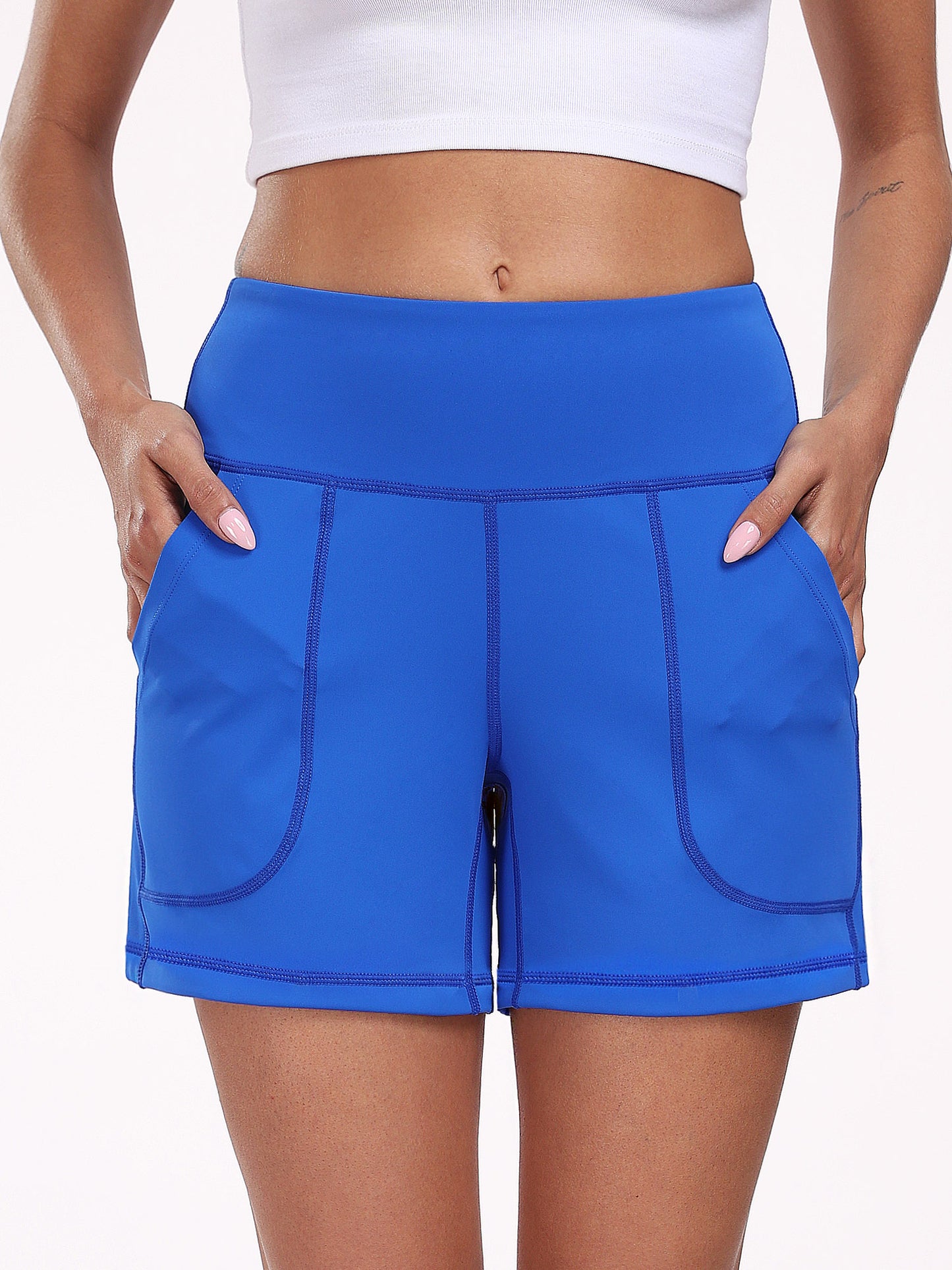NELEUS Womens Workout Shorts Wide Leg Yoga Shorts for Women Casual Summer Athletic Short with Pockets