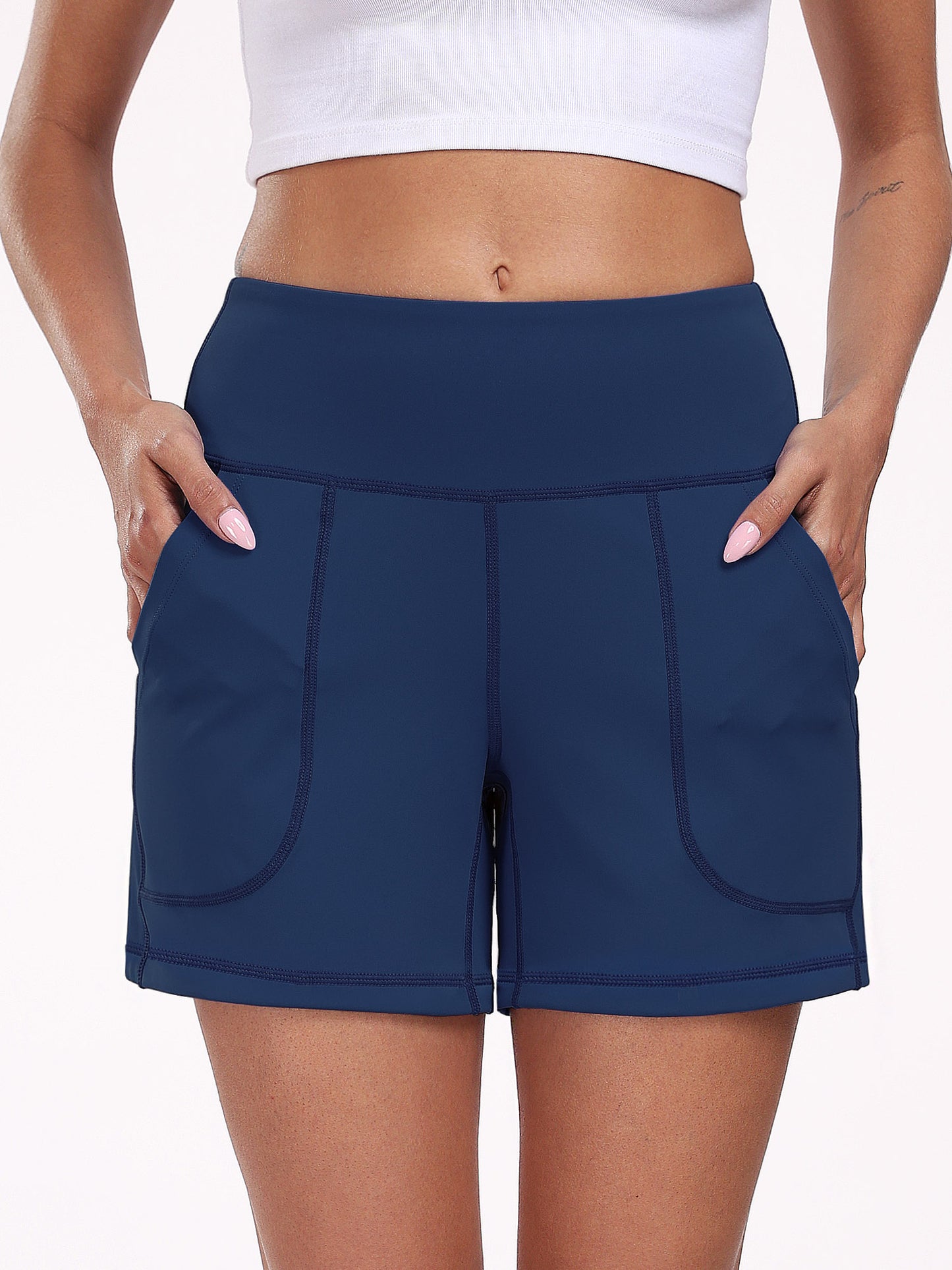 NELEUS Womens Workout Shorts Wide Leg Yoga Shorts for Women Casual Summer Athletic Short with Pockets